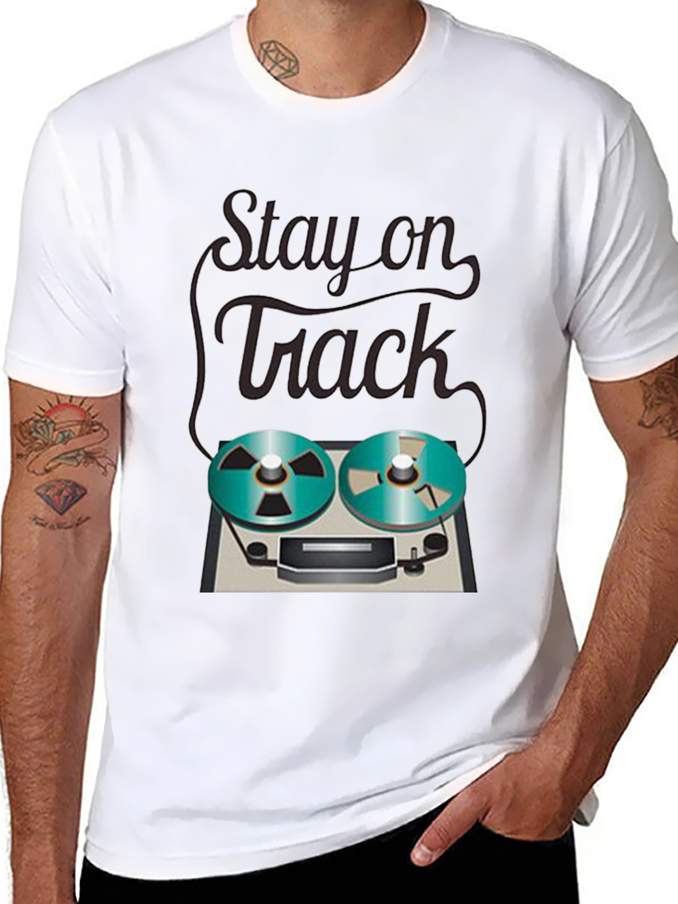 Stay on Track Reel-to-Reel Graphic Tee