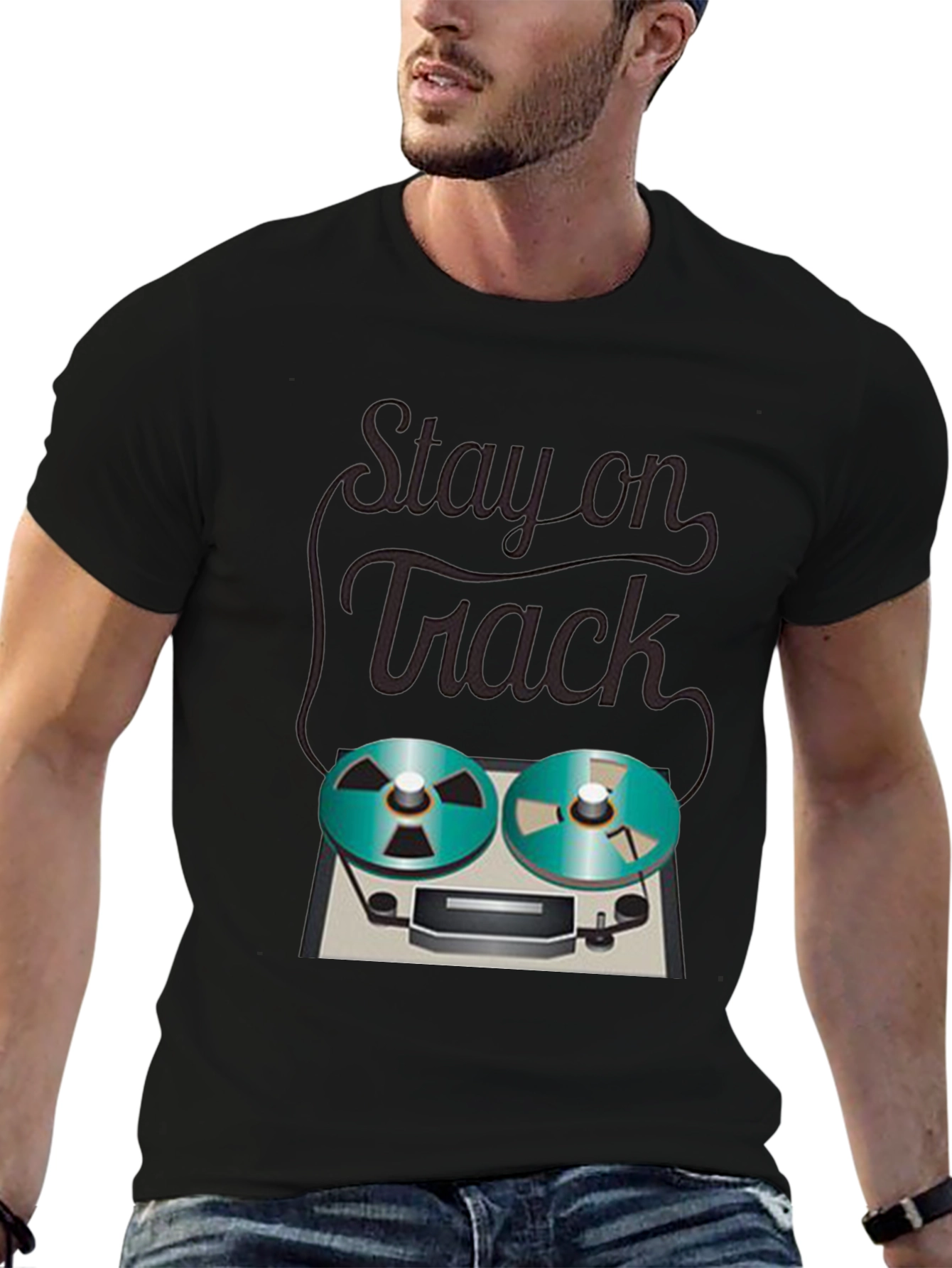 Stay on Track Reel-to-Reel Graphic Tee
