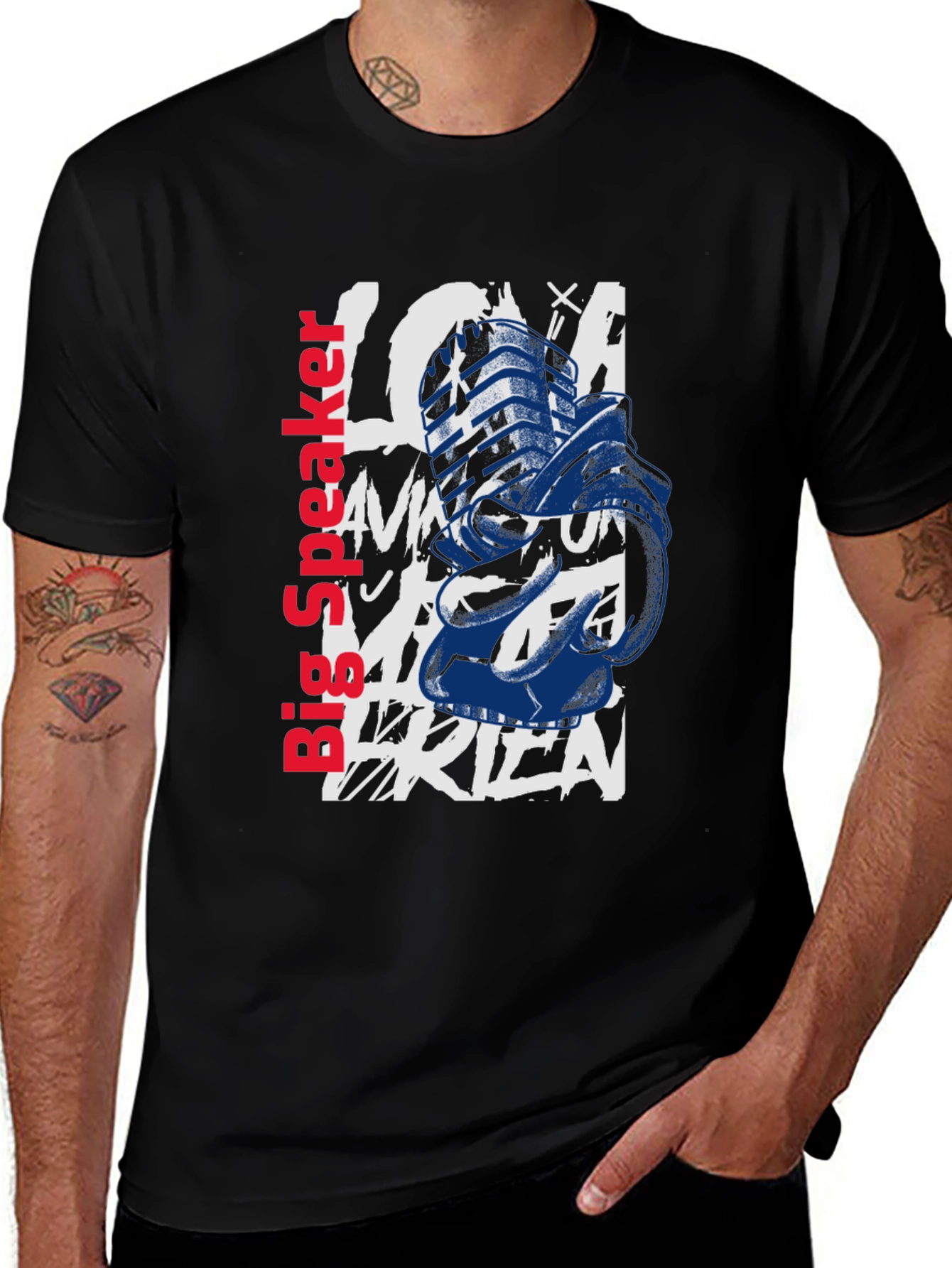 Big Speaker Graphic Print T-Shirt