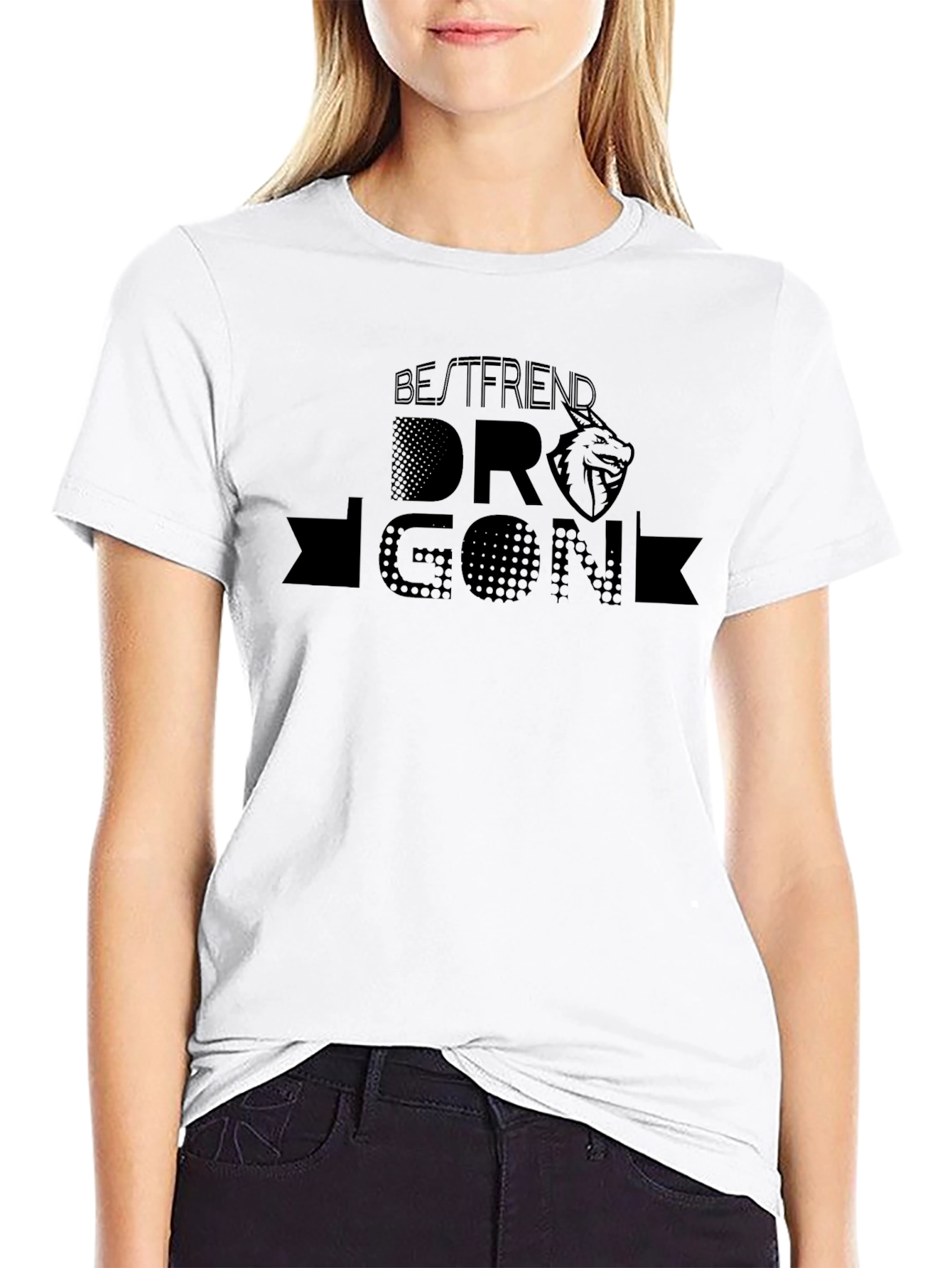 Dragon Bestfriend Black T-Shirt