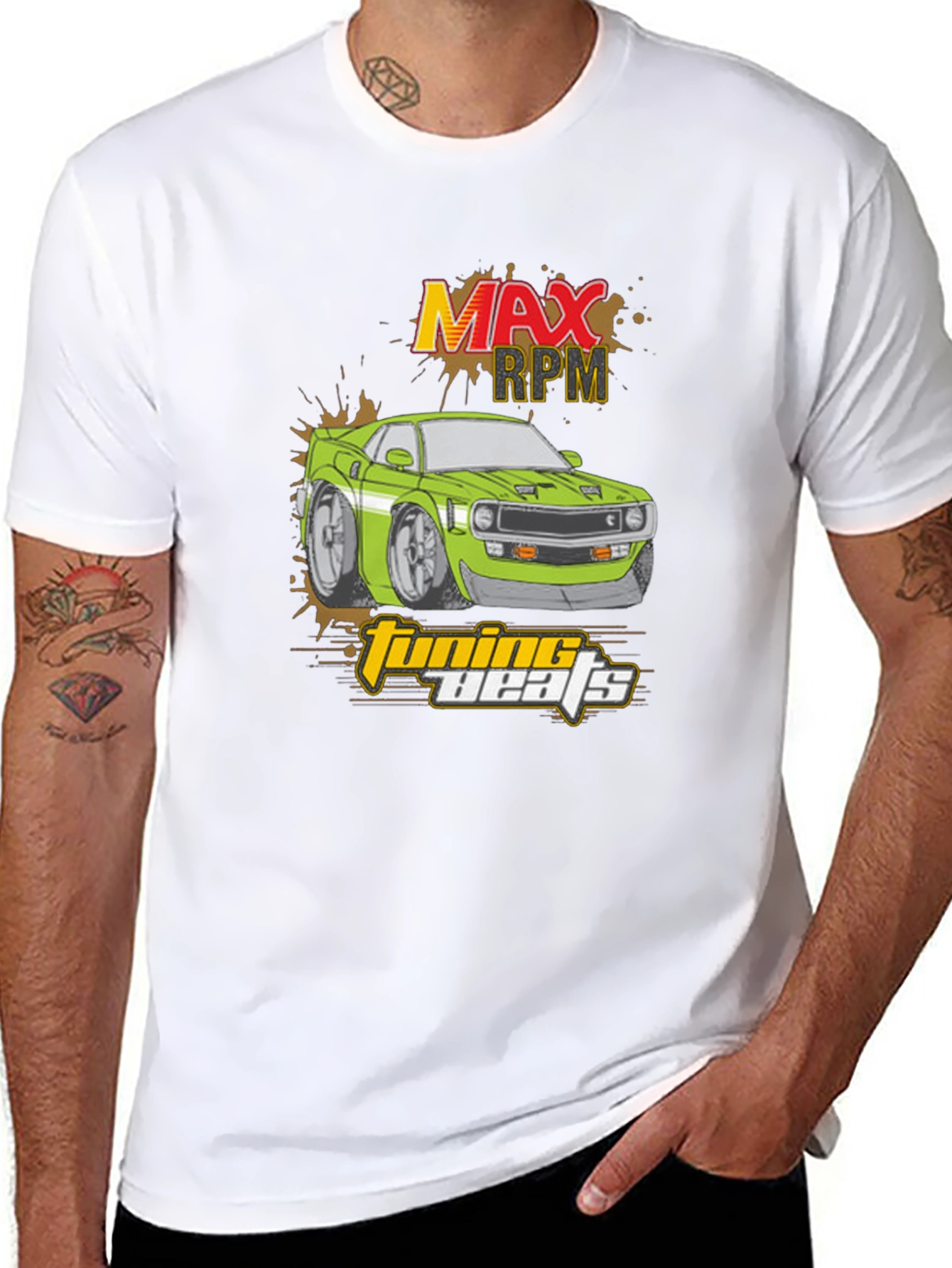 Max RPM Tuning Beats Black Graphic T-Shirt