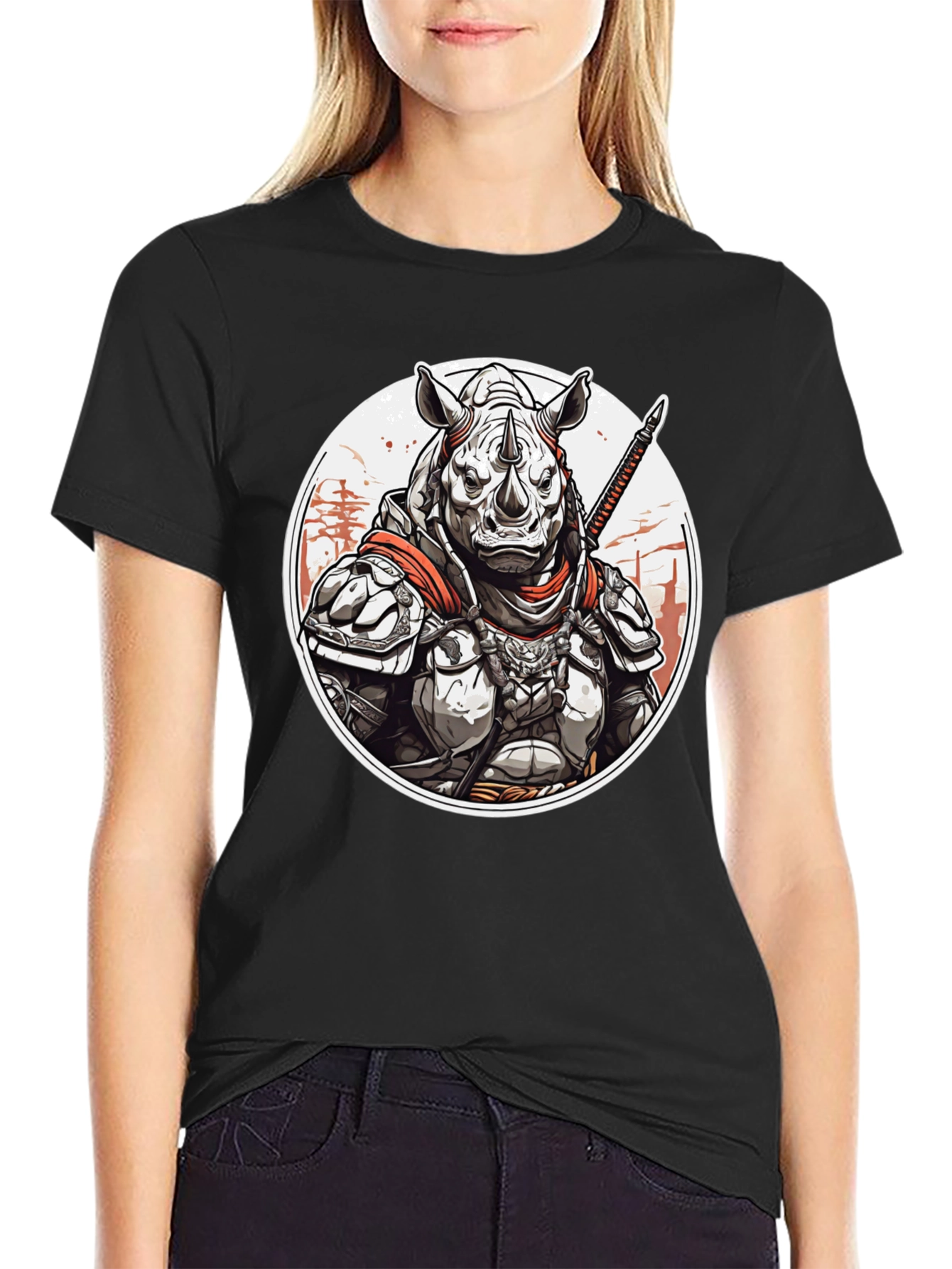 Armored Rhino Warrior Graphic Tee