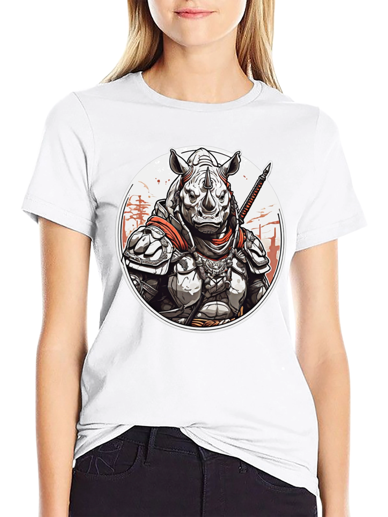 Armored Rhino Warrior Graphic Tee