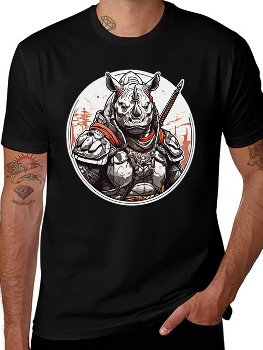 Armored Rhino Warrior Graphic Tee