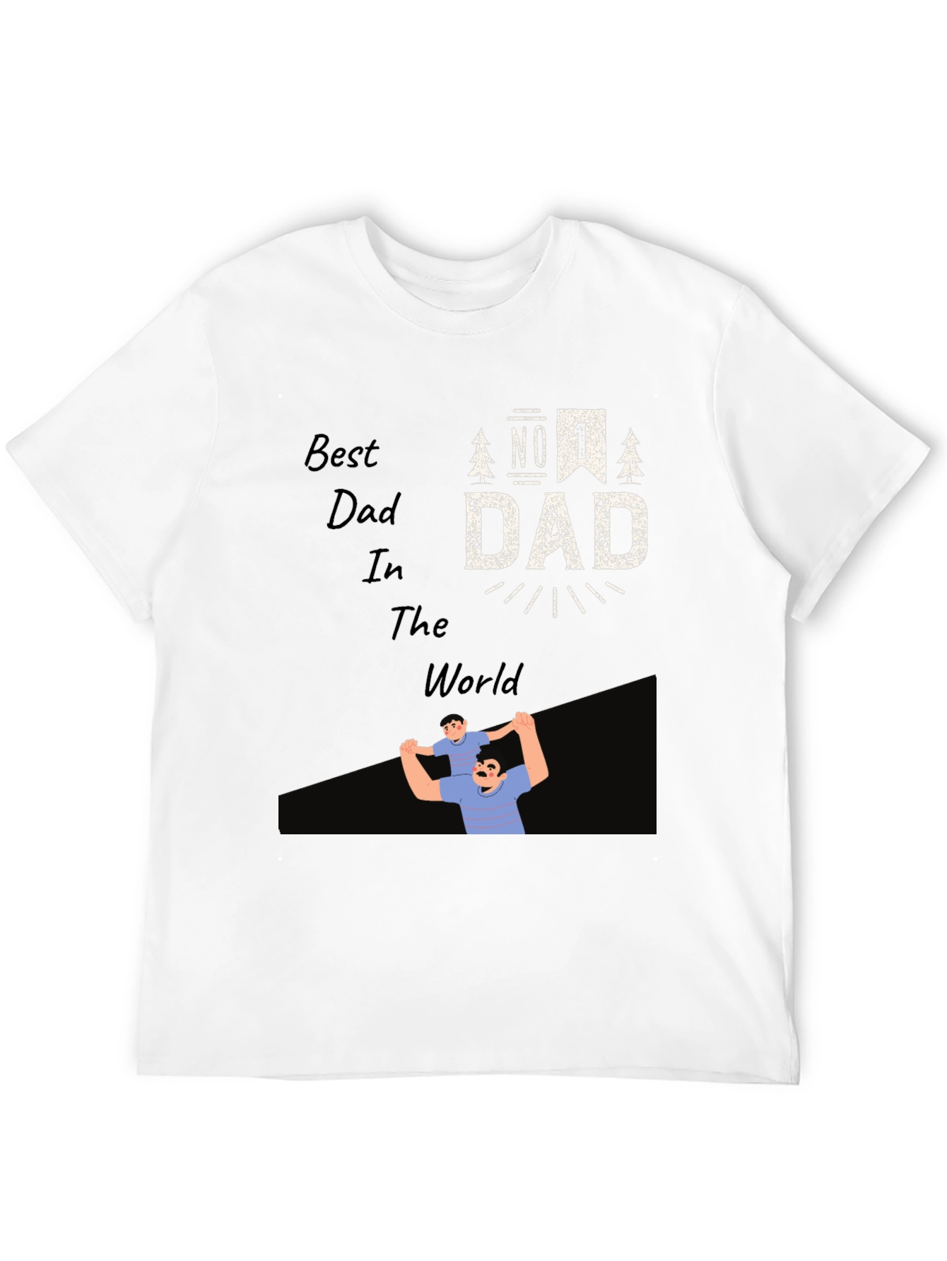 Best Dad In The World Black T-Shirt