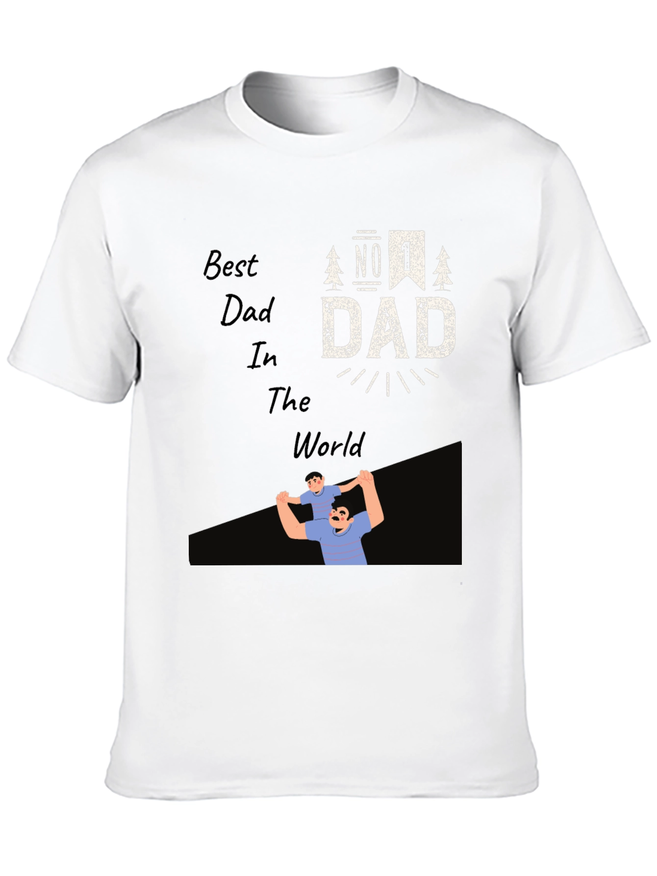 Best Dad In The World Black T-Shirt