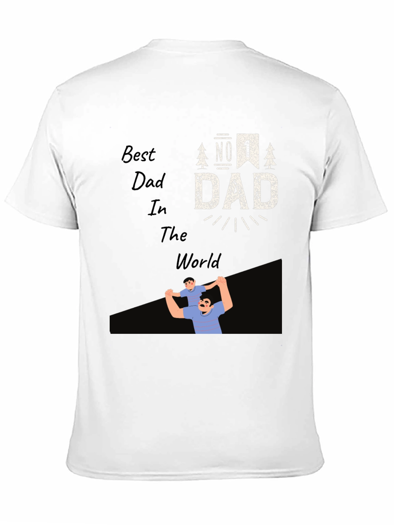 Best Dad In The World Black T-Shirt
