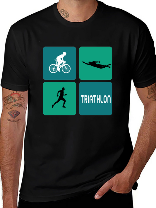 Triathlon Design T-Shirt for Athletes
