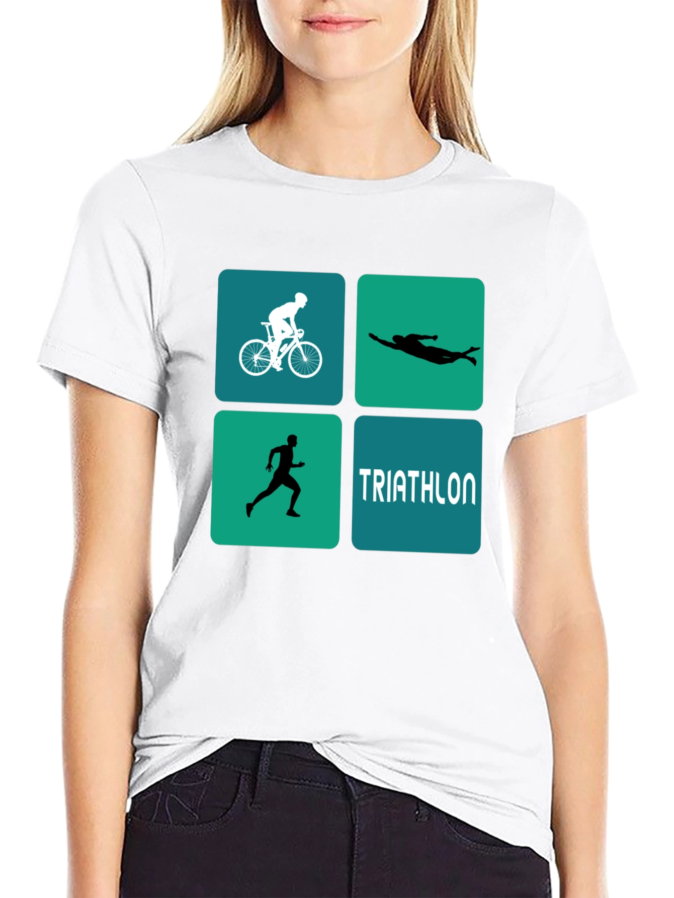 Triathlon Design T-Shirt for Athletes