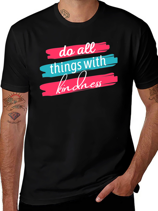 Kindness Graphic Tee -  Comfortable Black T-Shirt