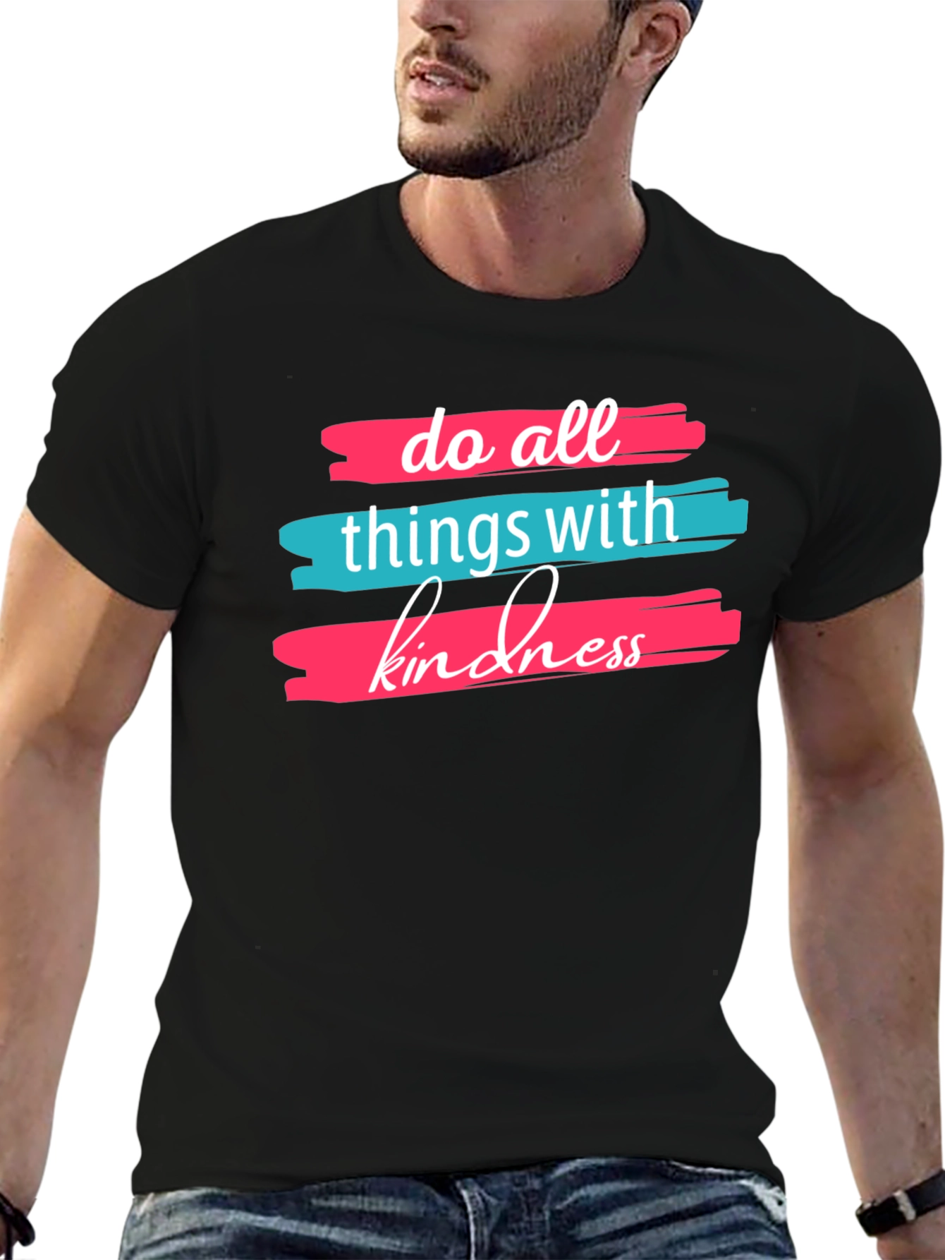 Kindness Graphic Tee -  Comfortable Black T-Shirt