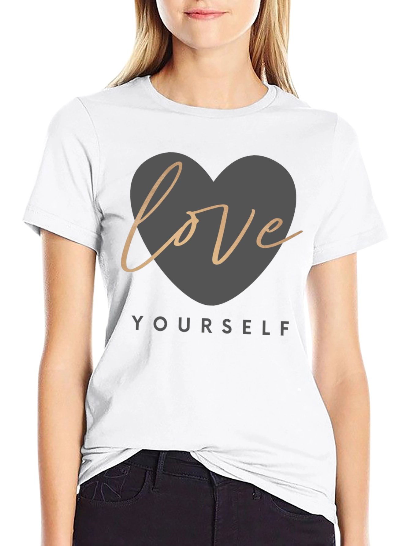 Love Yourself Black Graphic Tee