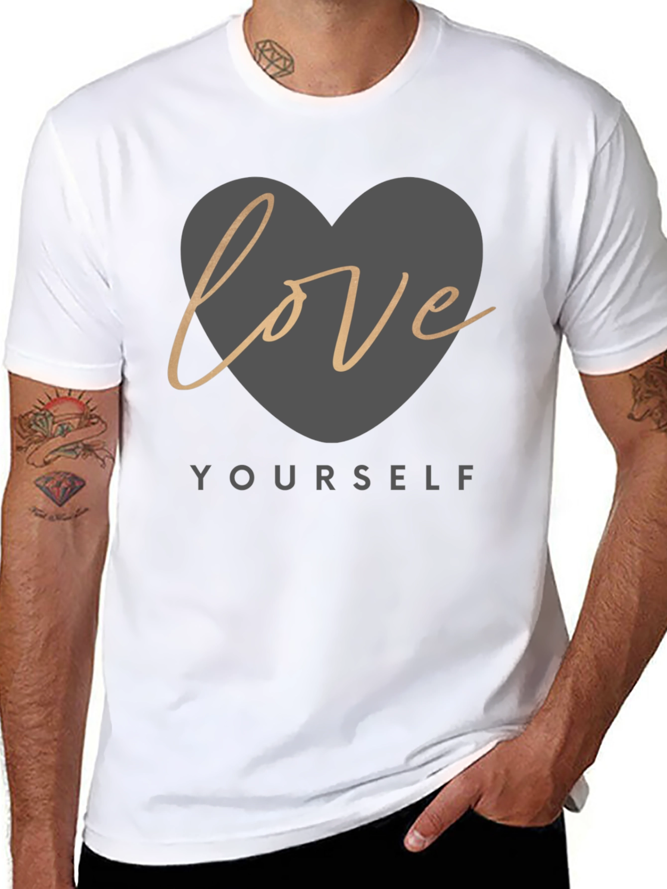 Love Yourself Black Graphic Tee