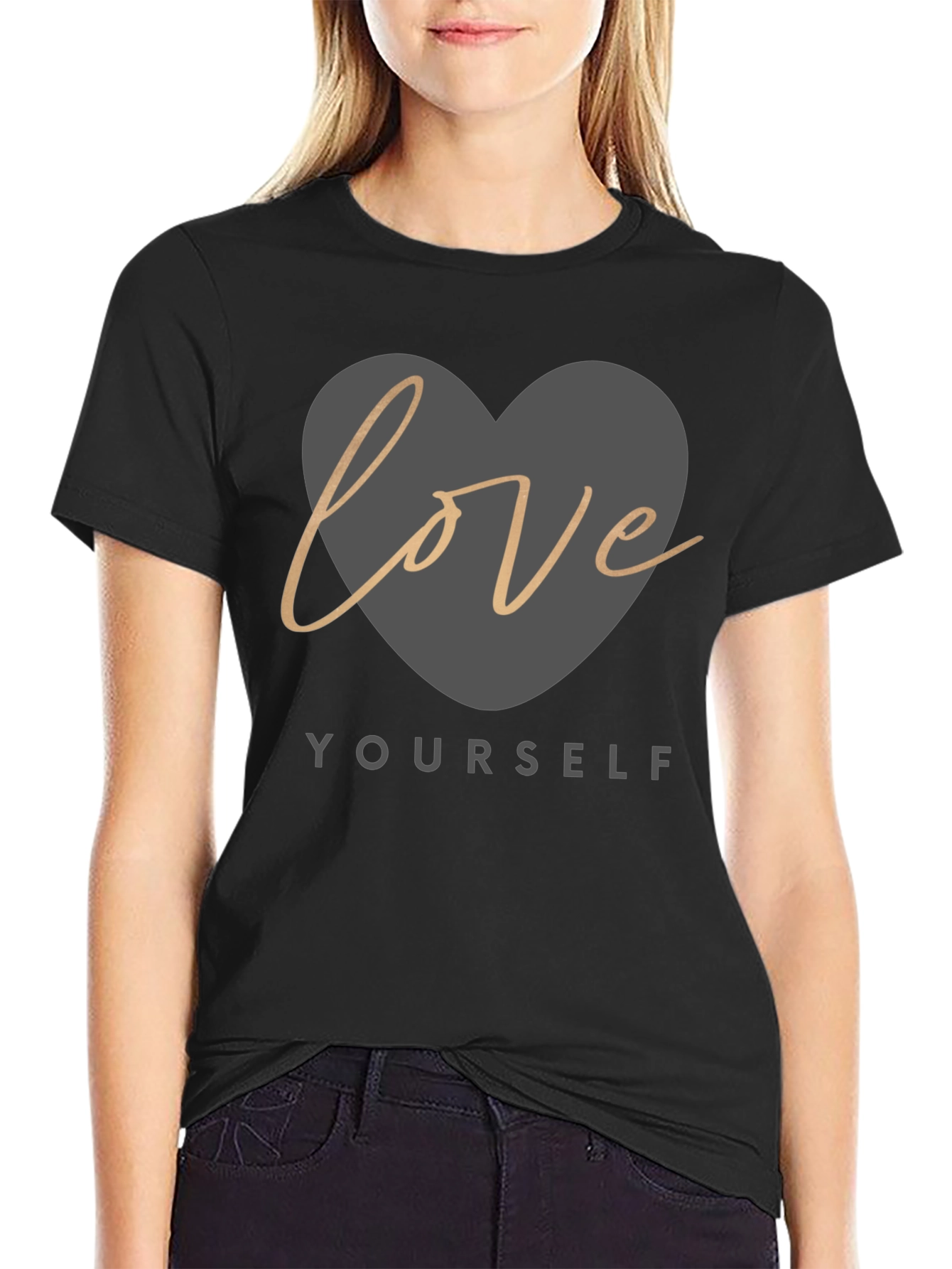 Love Yourself Black Graphic Tee