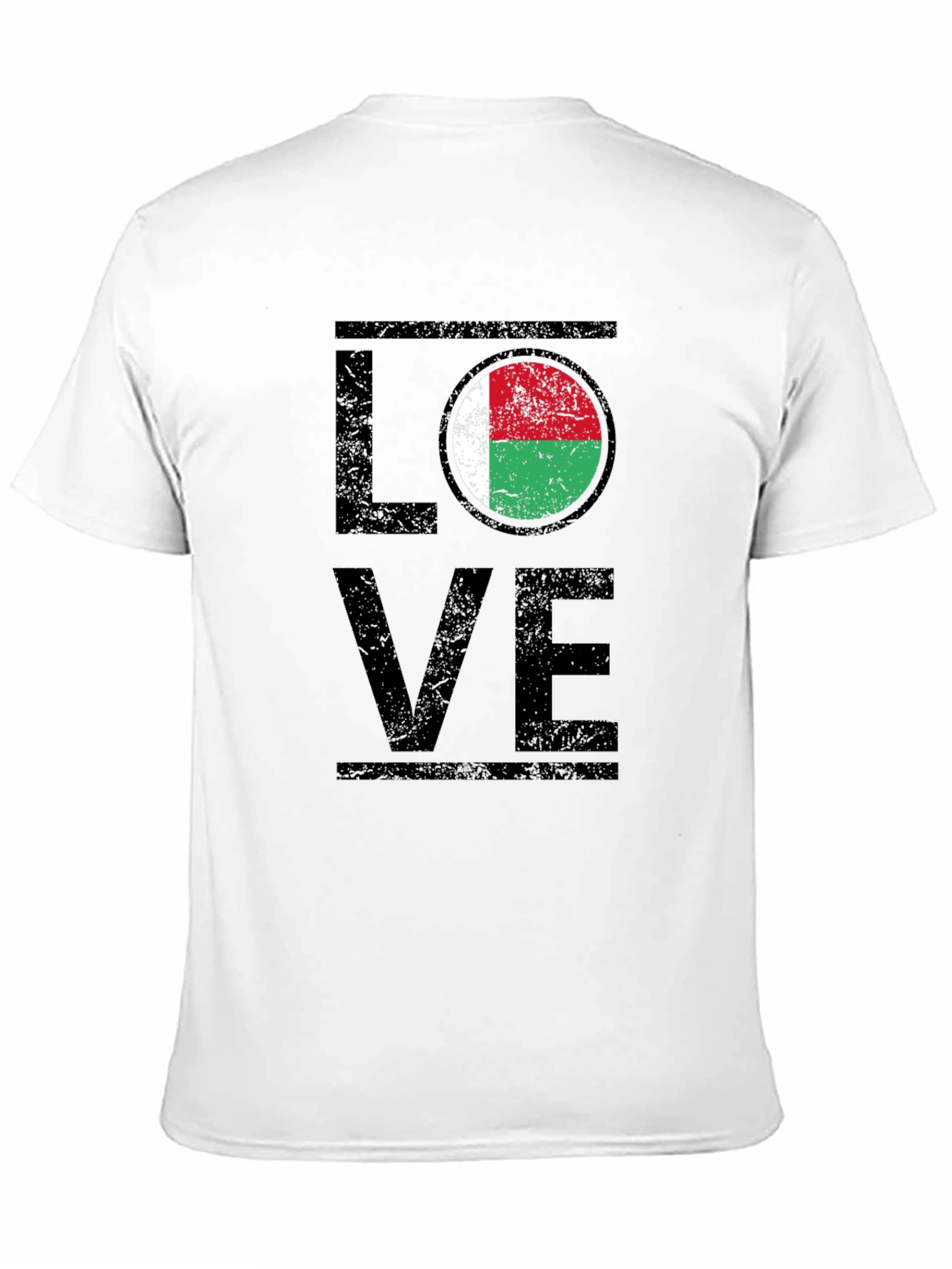 Love Madagascar Flag T-Shirt - Black Cotton Tee
