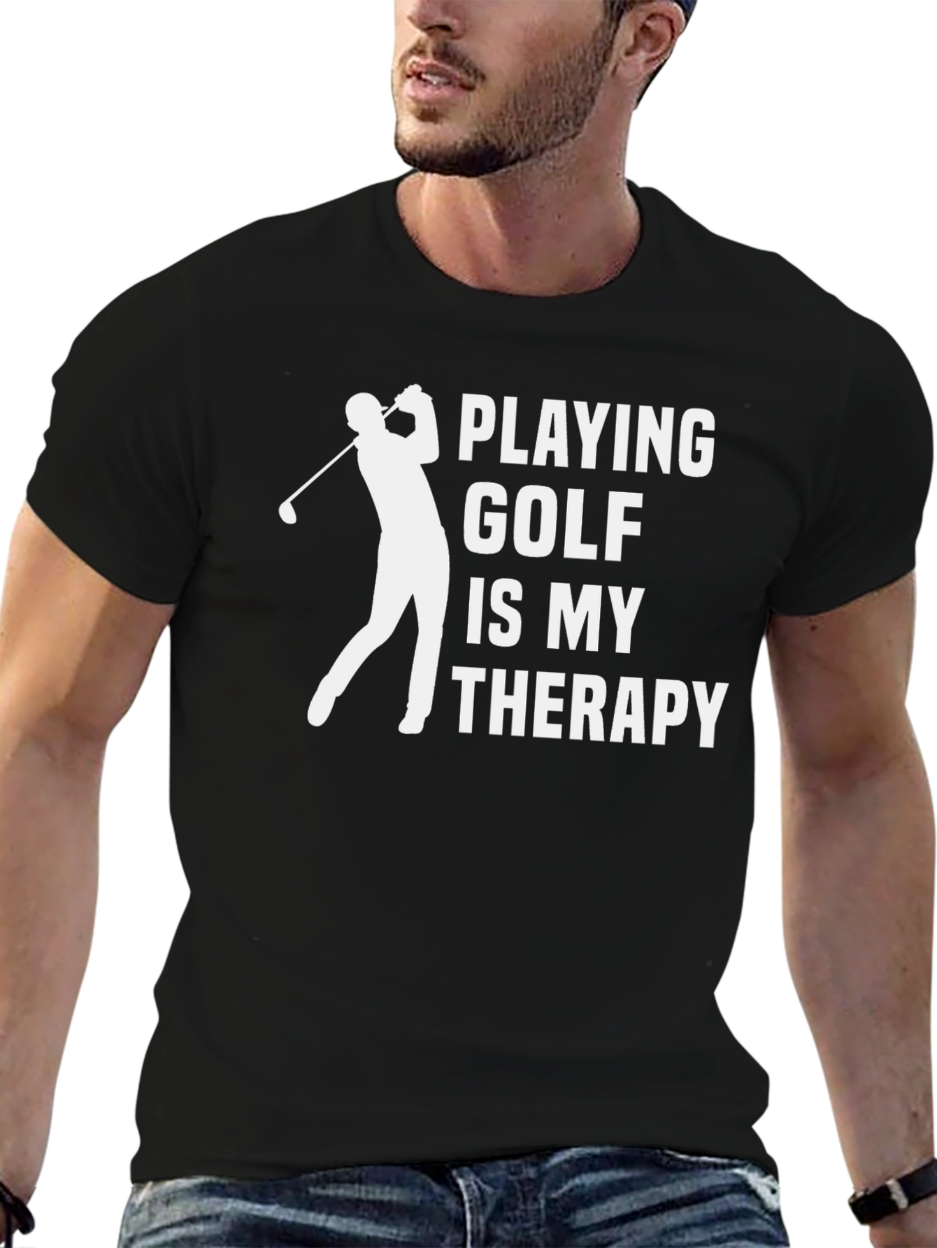 Golf Therapy T-Shirt - Black Tee