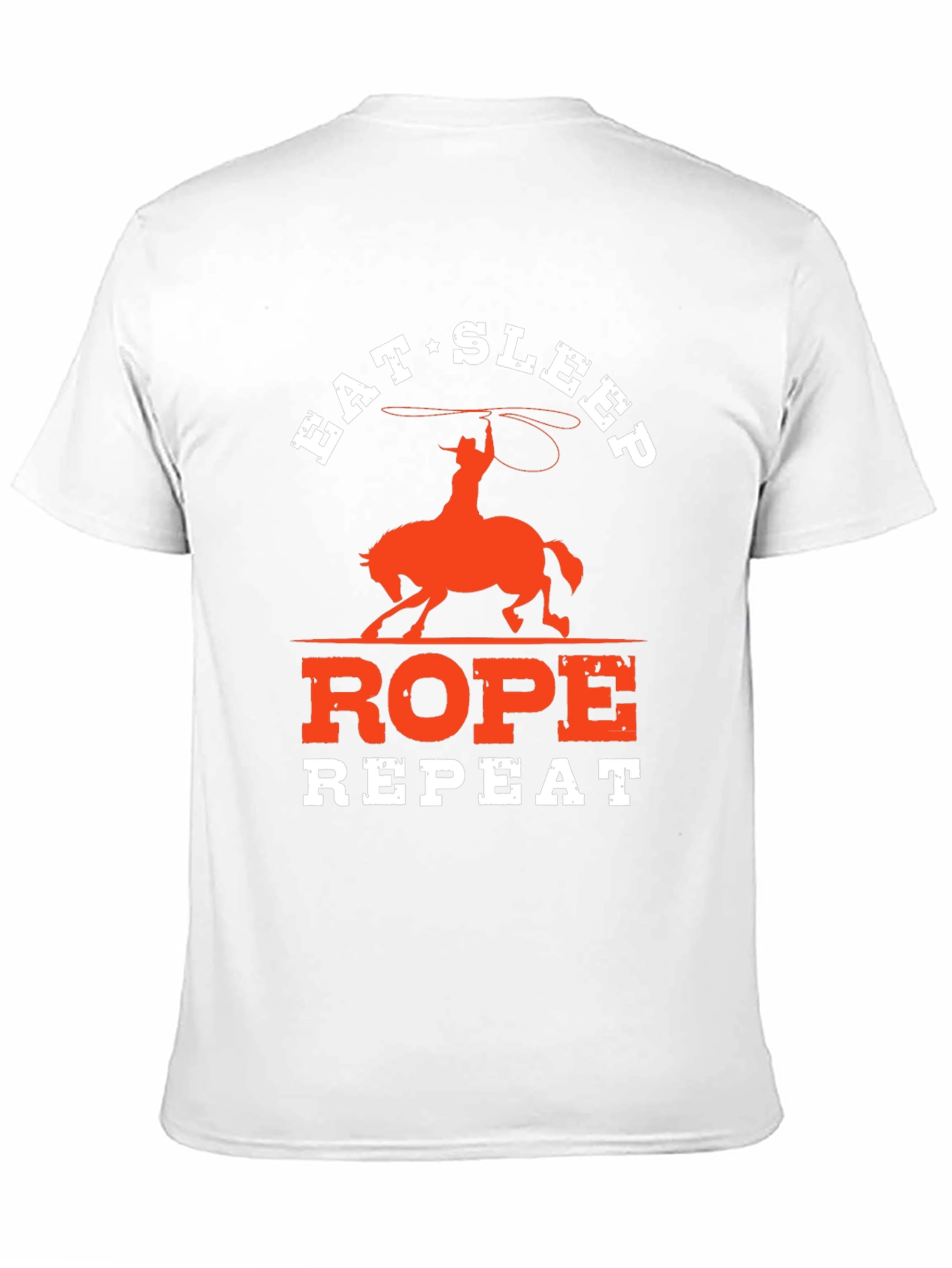 Eat Sleep Rope Repeat Cowboy Graphic Tee