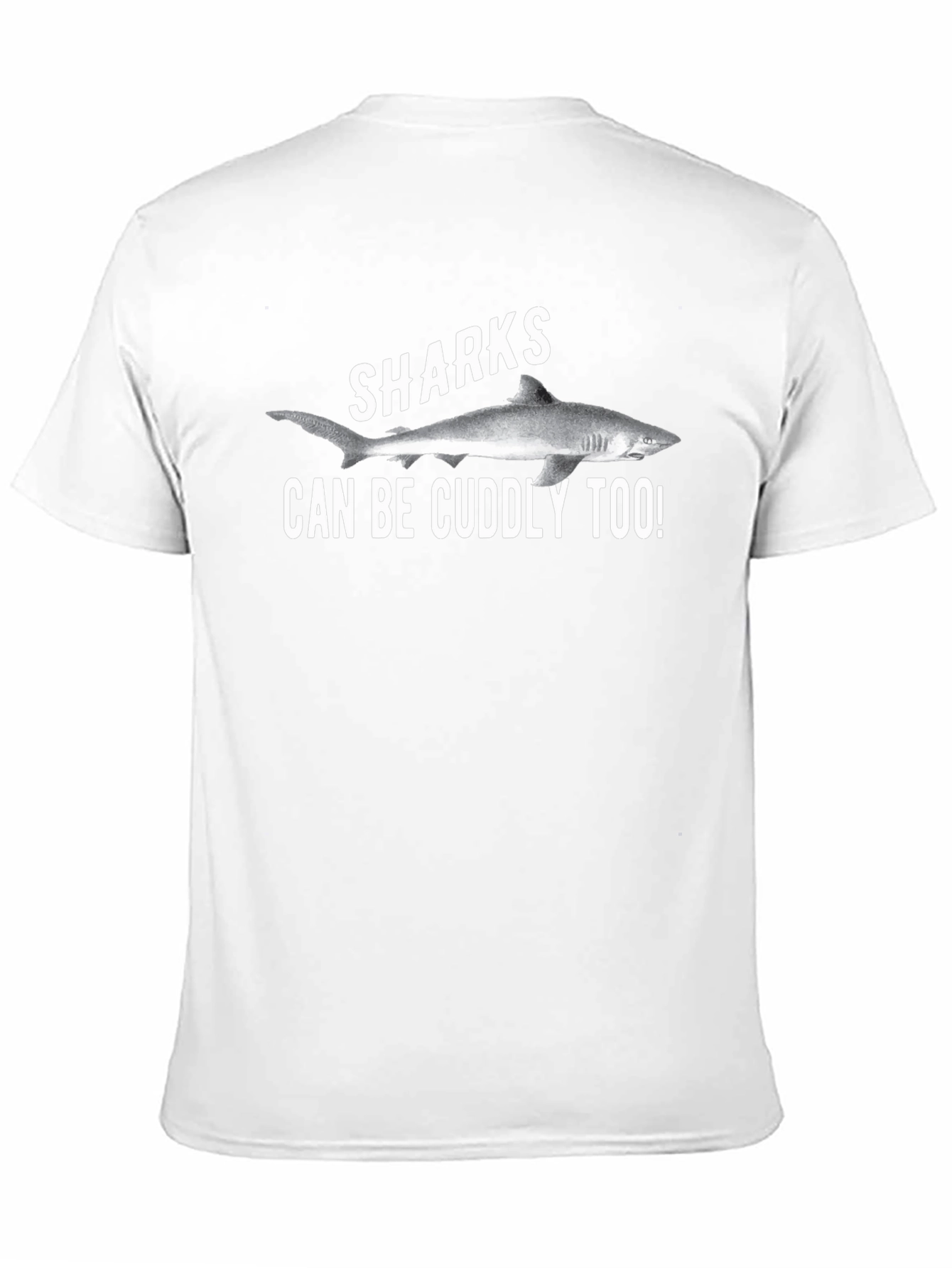 Sharks Can Be Cuddly Too Black T-Shirt