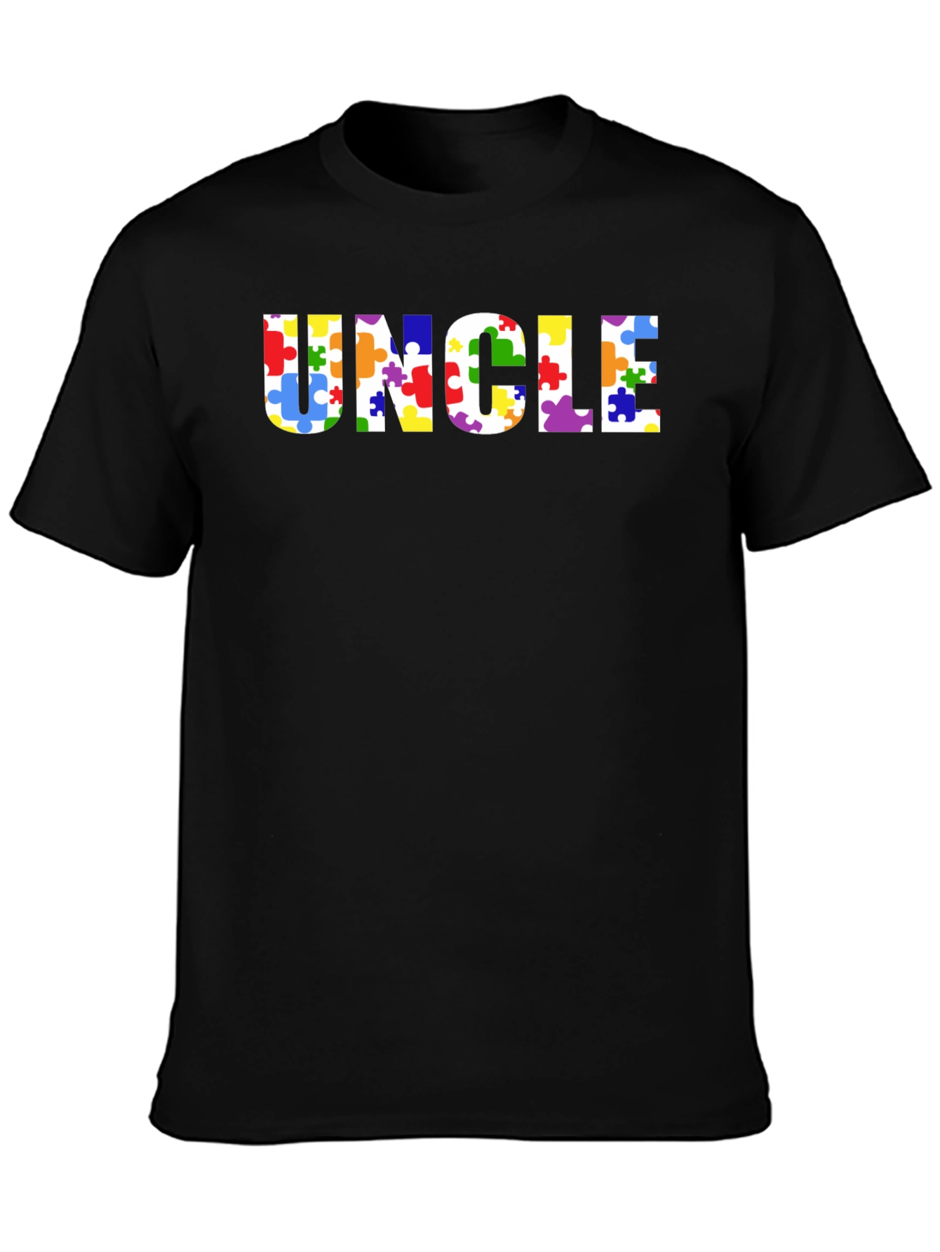 Uncle Autism Awareness Puzzle Piece T-Shirt