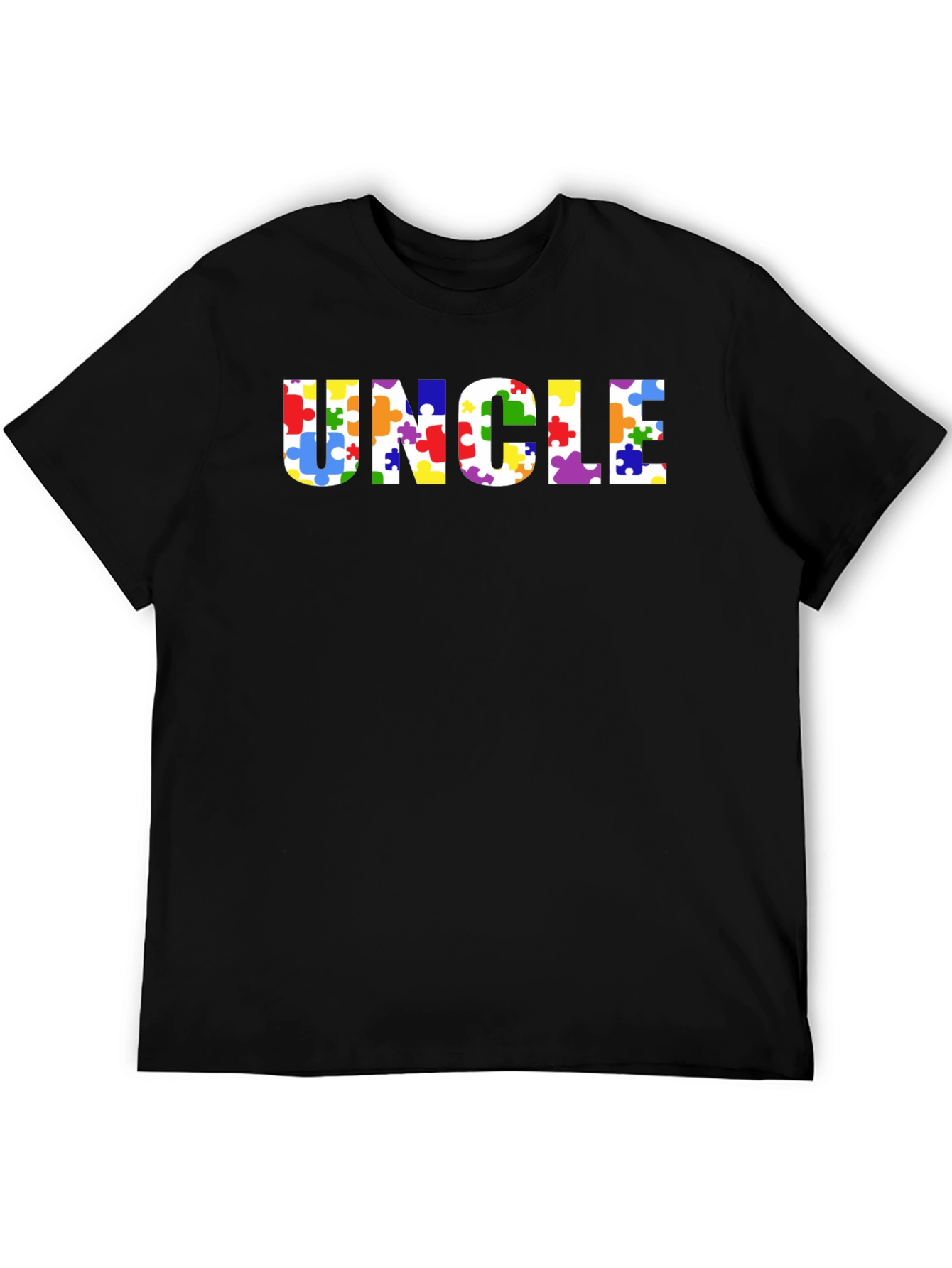 Uncle Autism Awareness Puzzle Piece T-Shirt