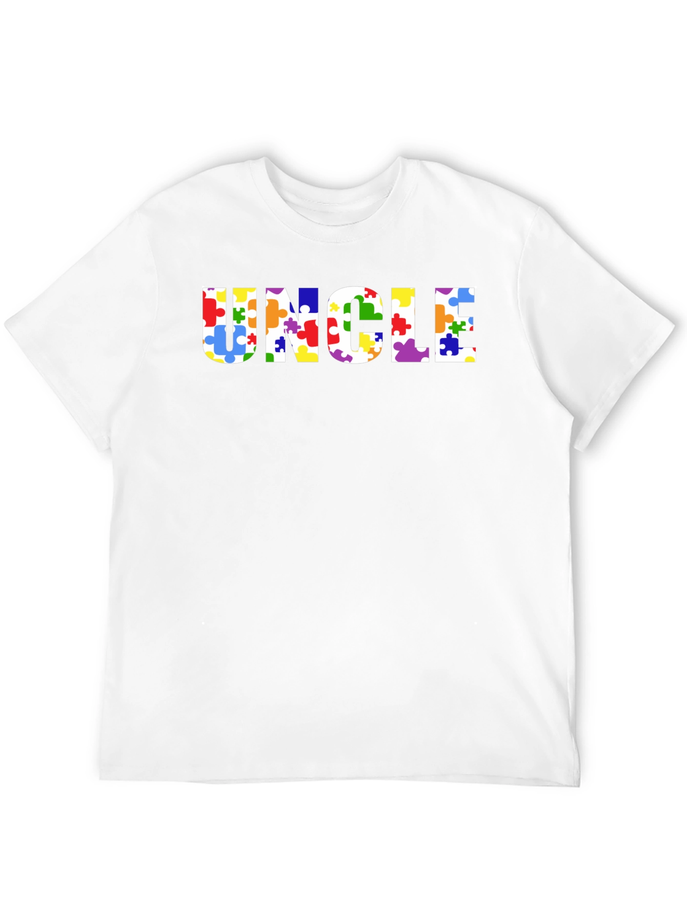 Uncle Autism Awareness Puzzle Piece T-Shirt