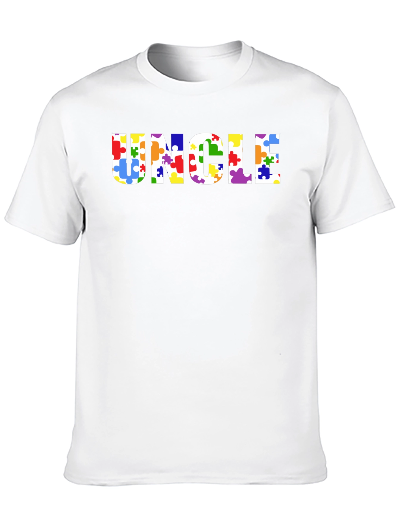 Uncle Autism Awareness Puzzle Piece T-Shirt