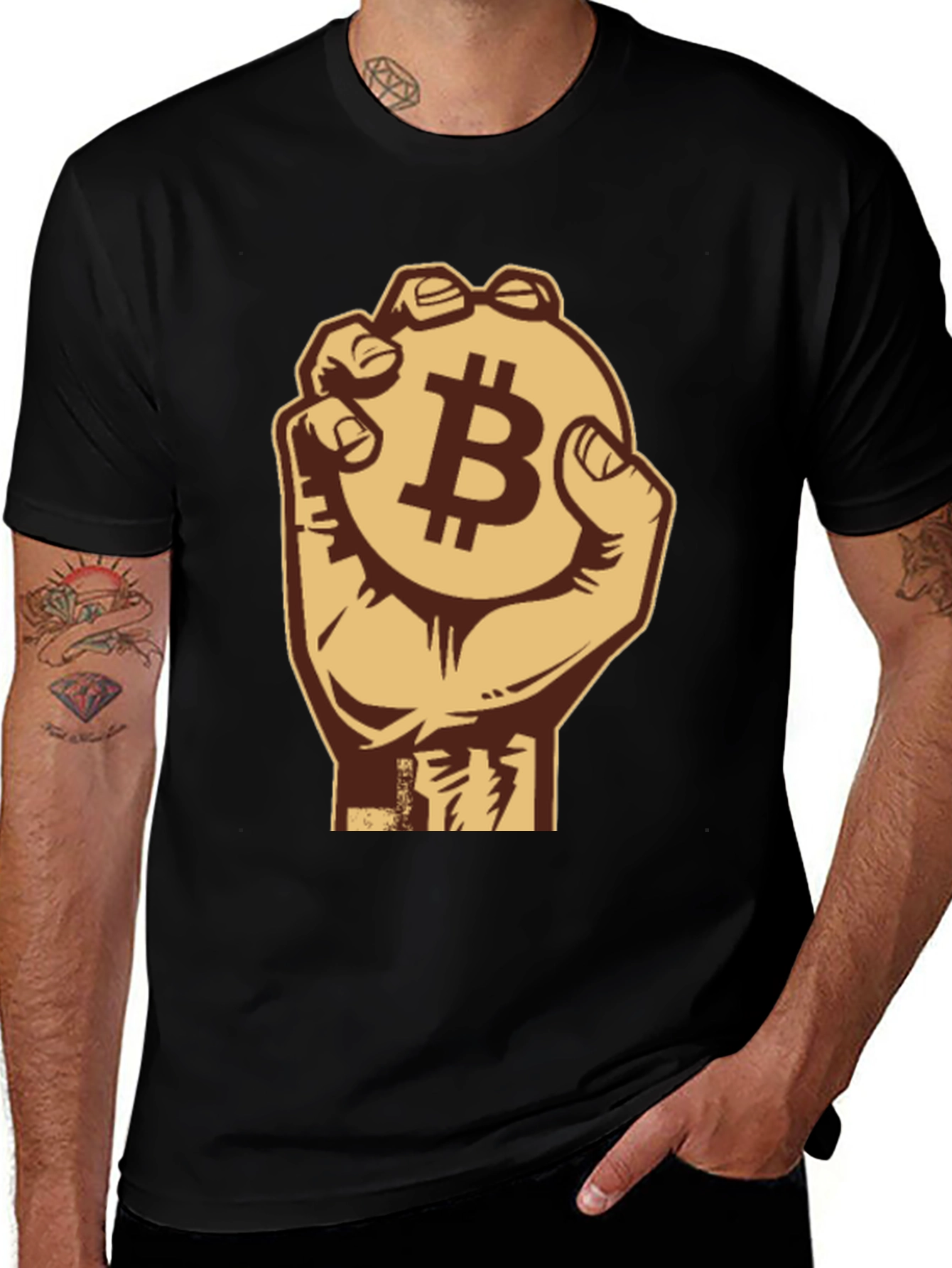 Bitcoin Fist T-Shirt - Crypto Currency Design