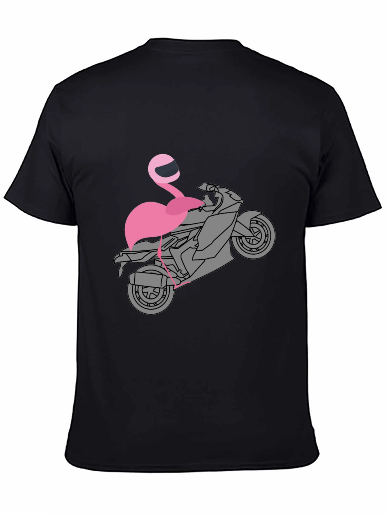 Flamingo Biker T-Shirt - Unique Graphic Tee