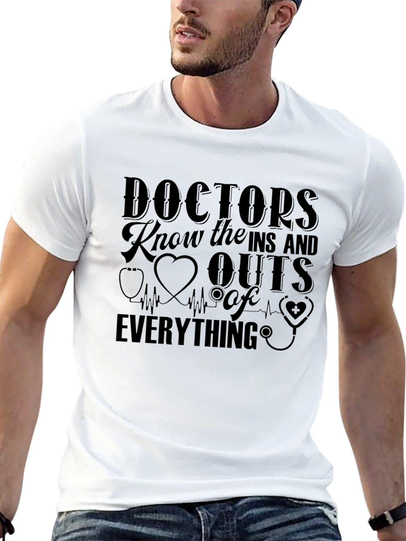 Doctors Know Everything Black T-Shirt