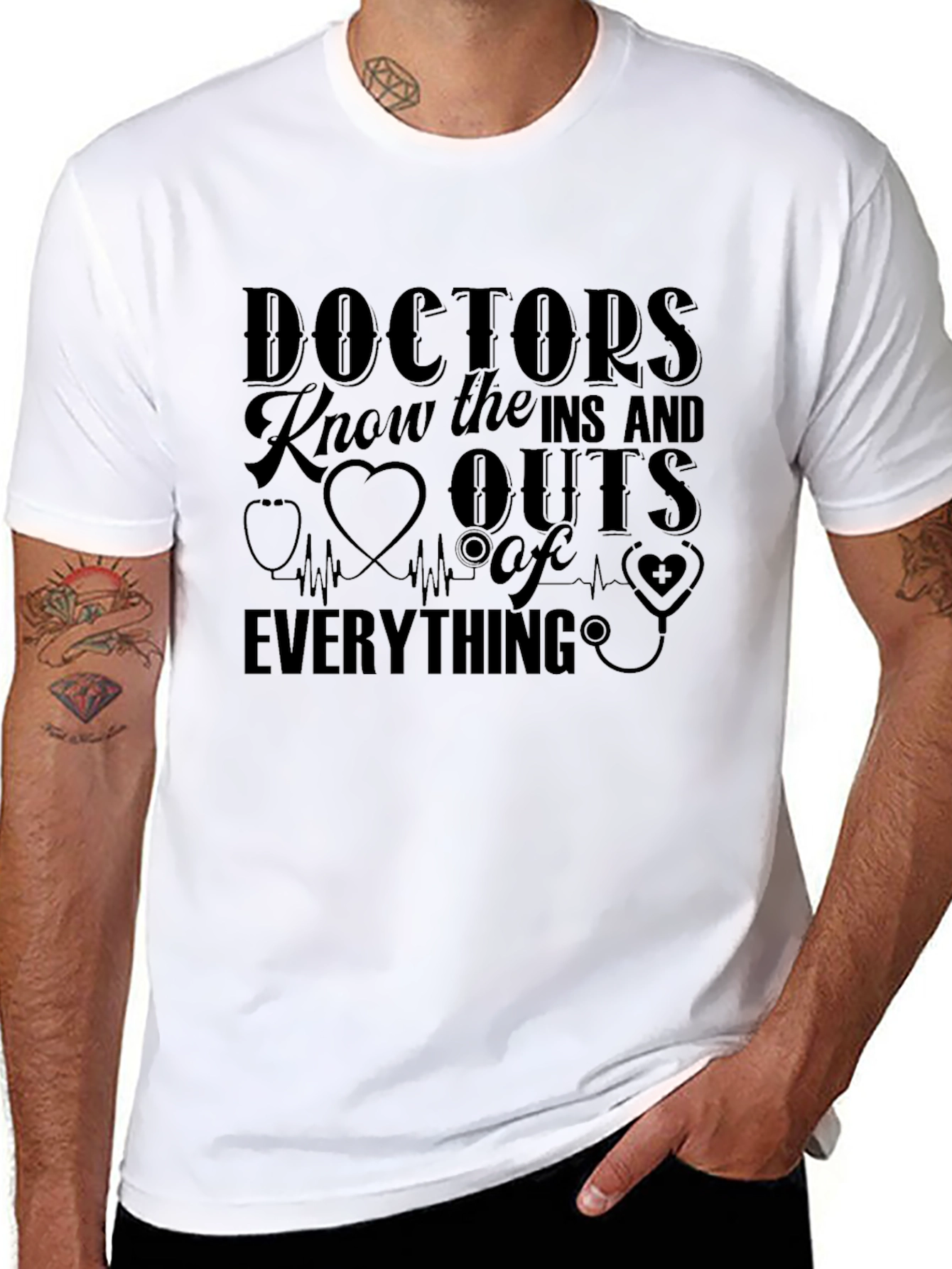 Doctors Know Everything Black T-Shirt