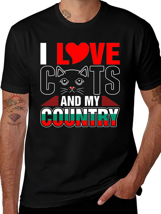 I Love Cats and My Country T-Shirt