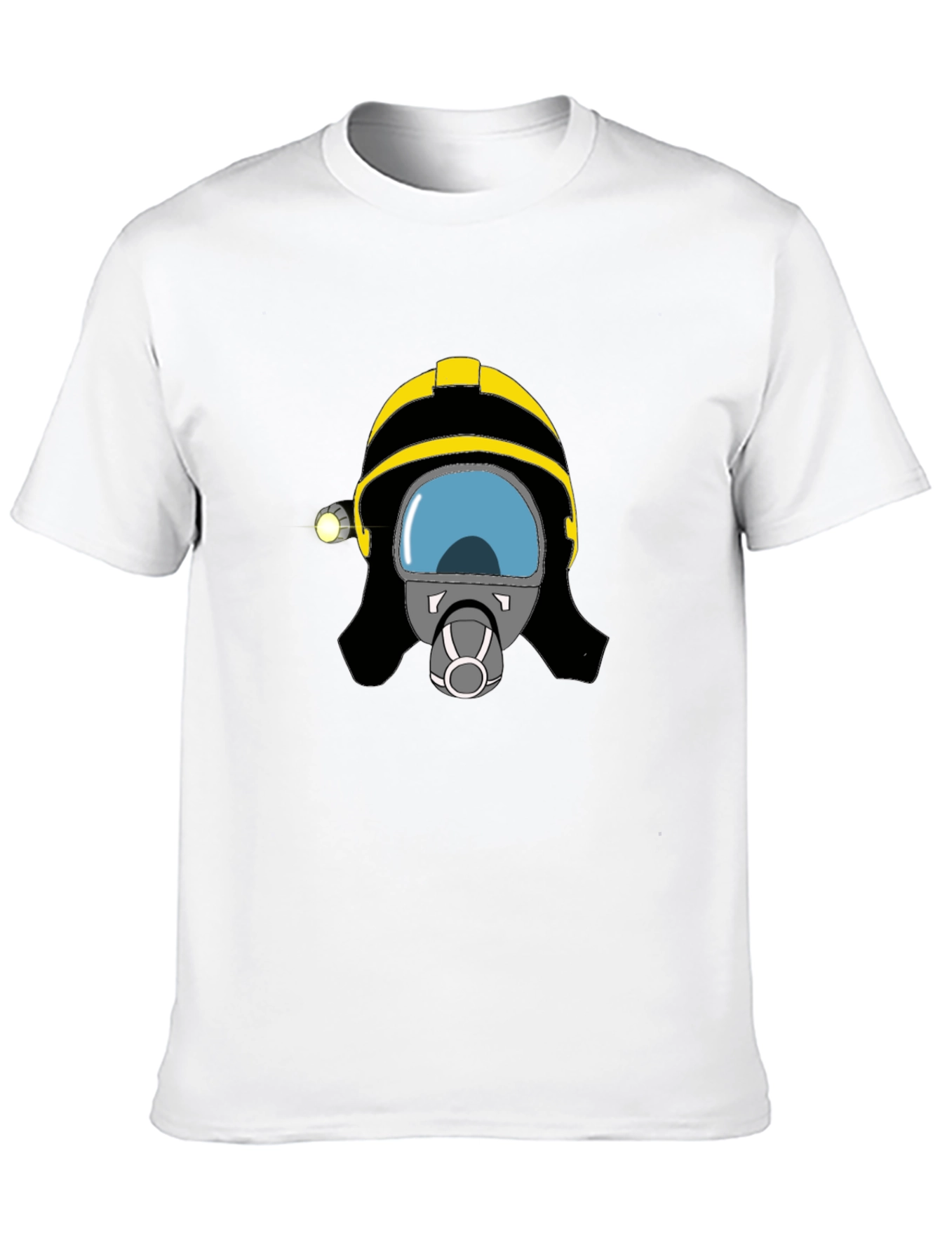 Firefighter Helmet Graphic Tee - Unisex Black T-Shirt
