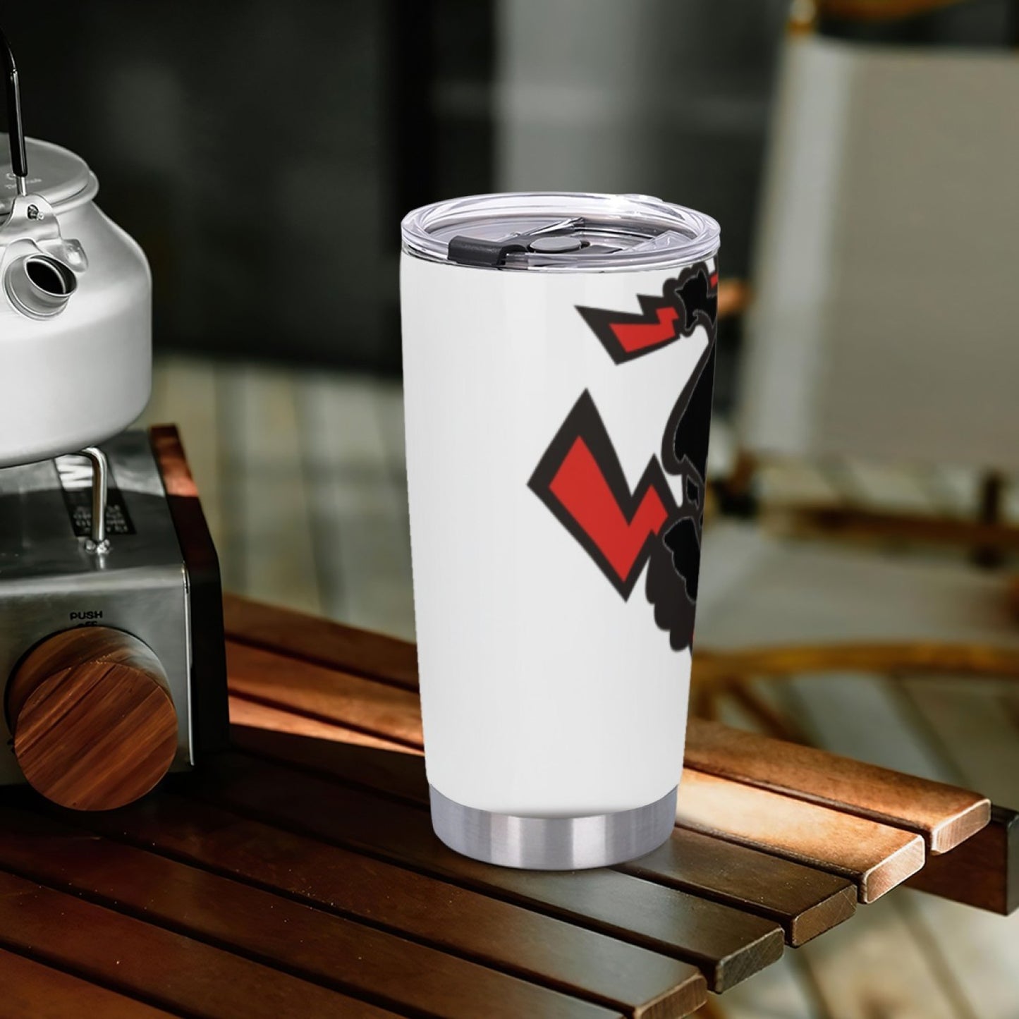 Stylish Insulated Travel Tumbler - Stainless Steel Graphic Design Cup
