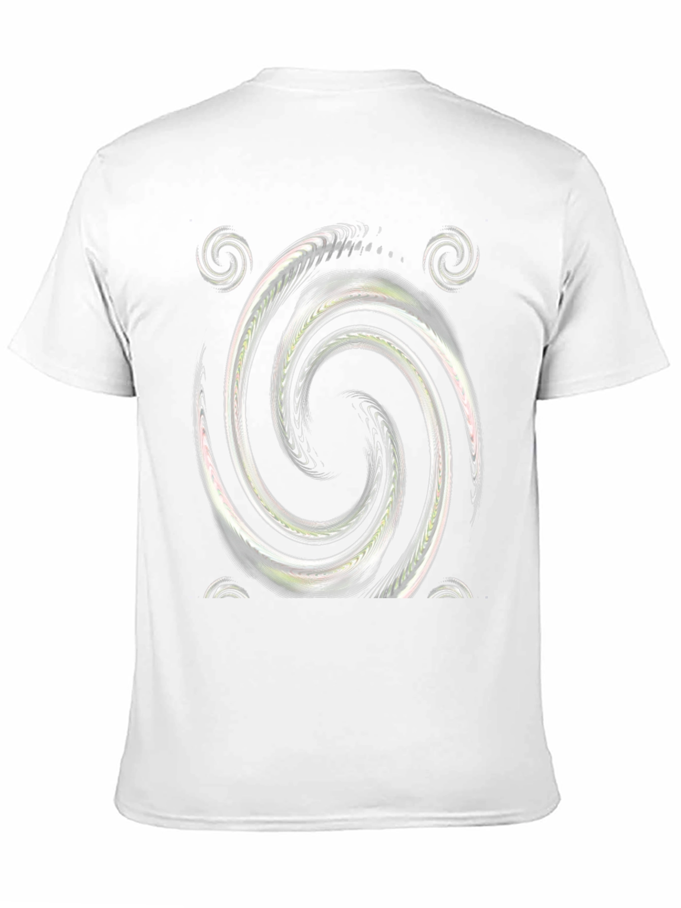 Swirl Graphic Print Crew Neck Tee - Black