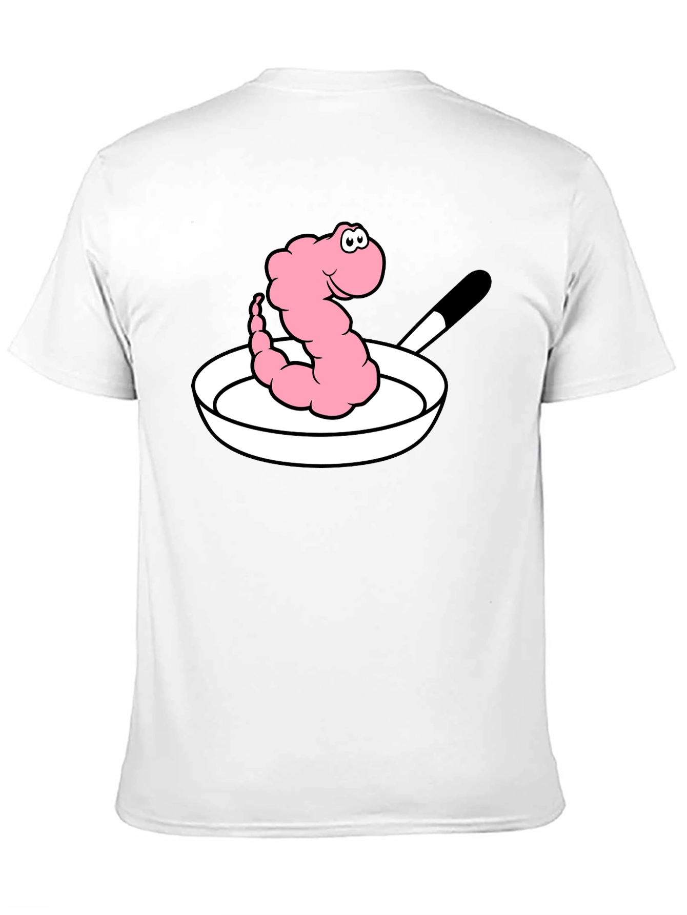 Funny Worm in Pan Graphic T-Shirt
