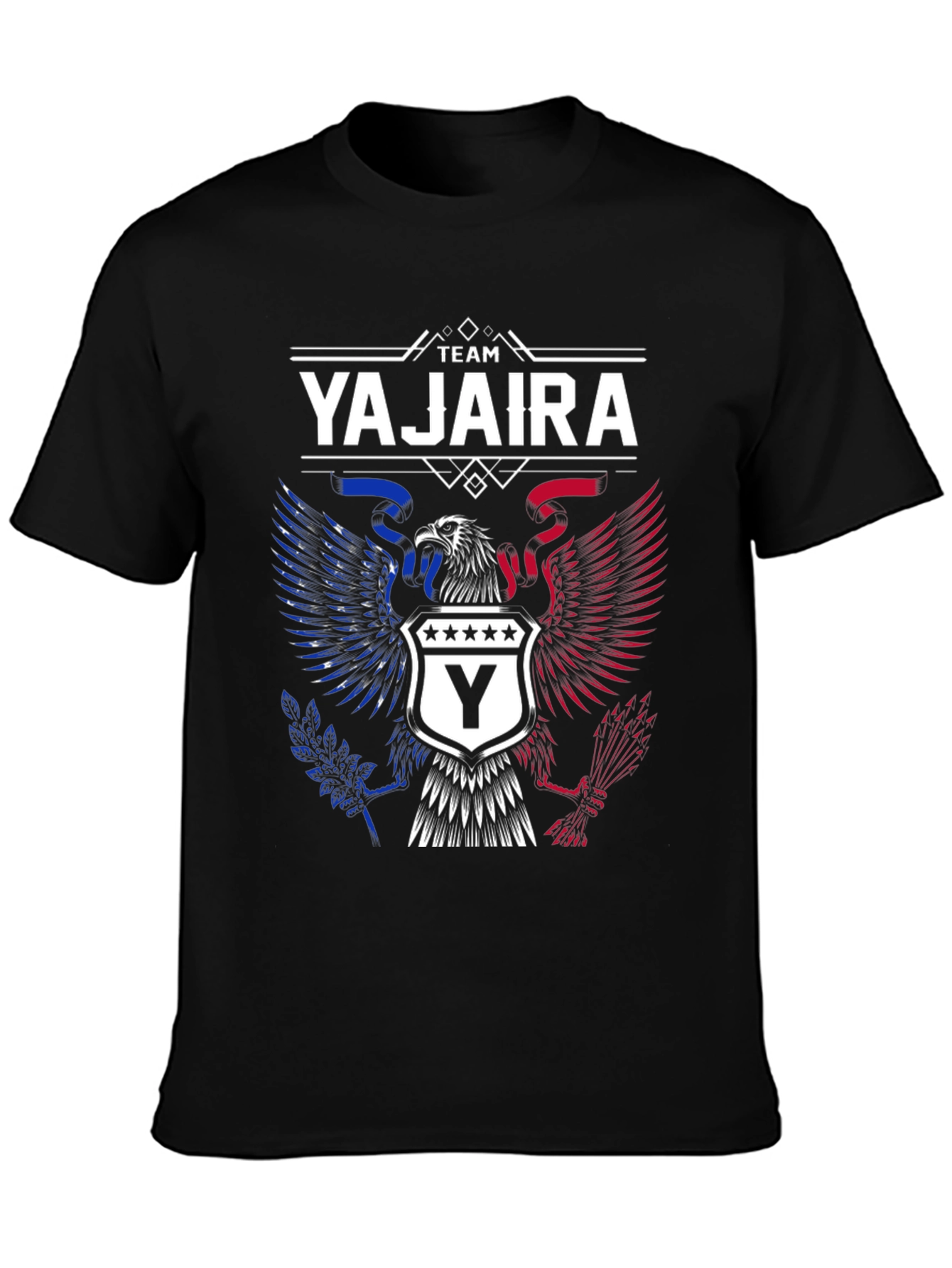 Team Yajaira Eagle Graphic Black T-Shirt