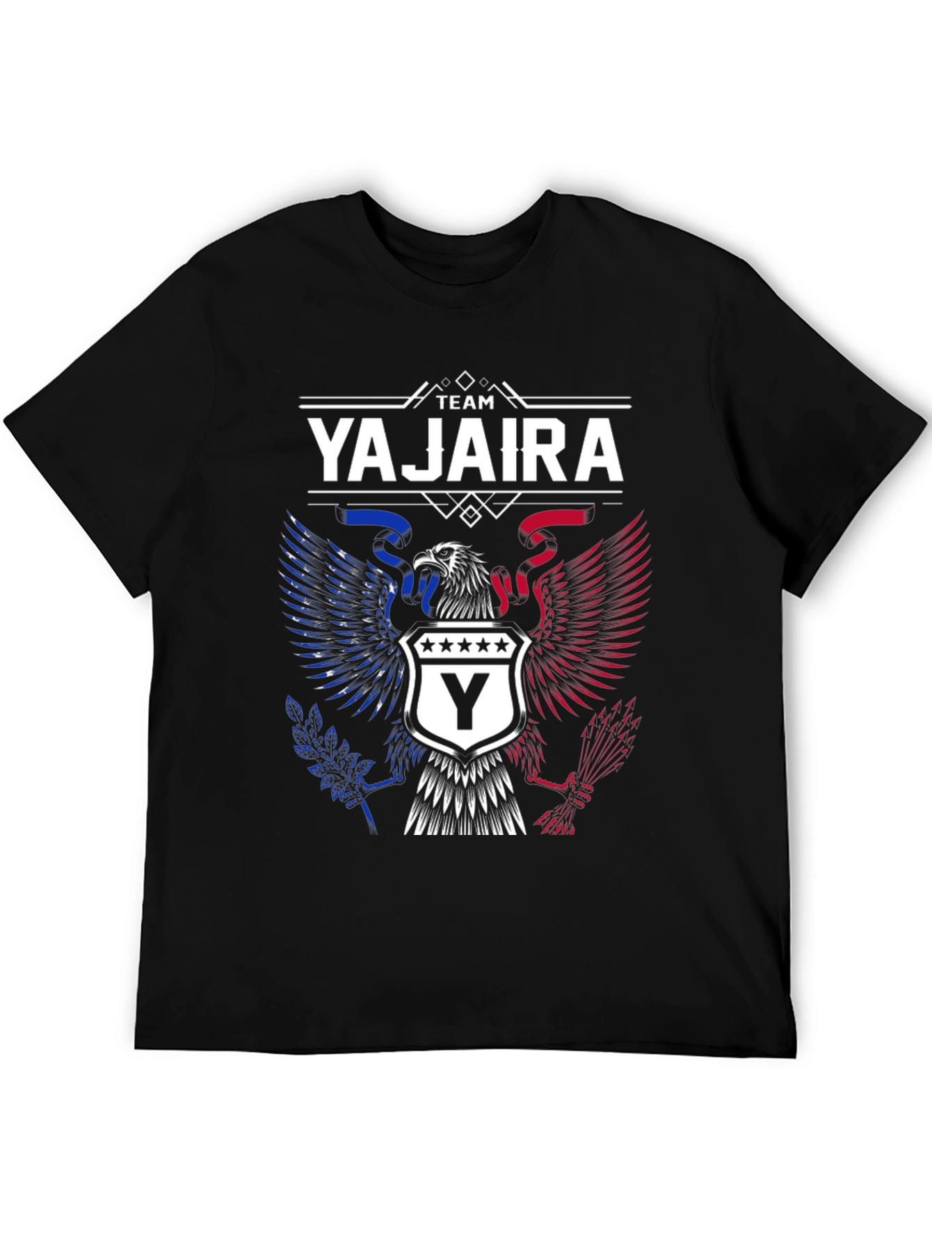 Team Yajaira Eagle Graphic Black T-Shirt