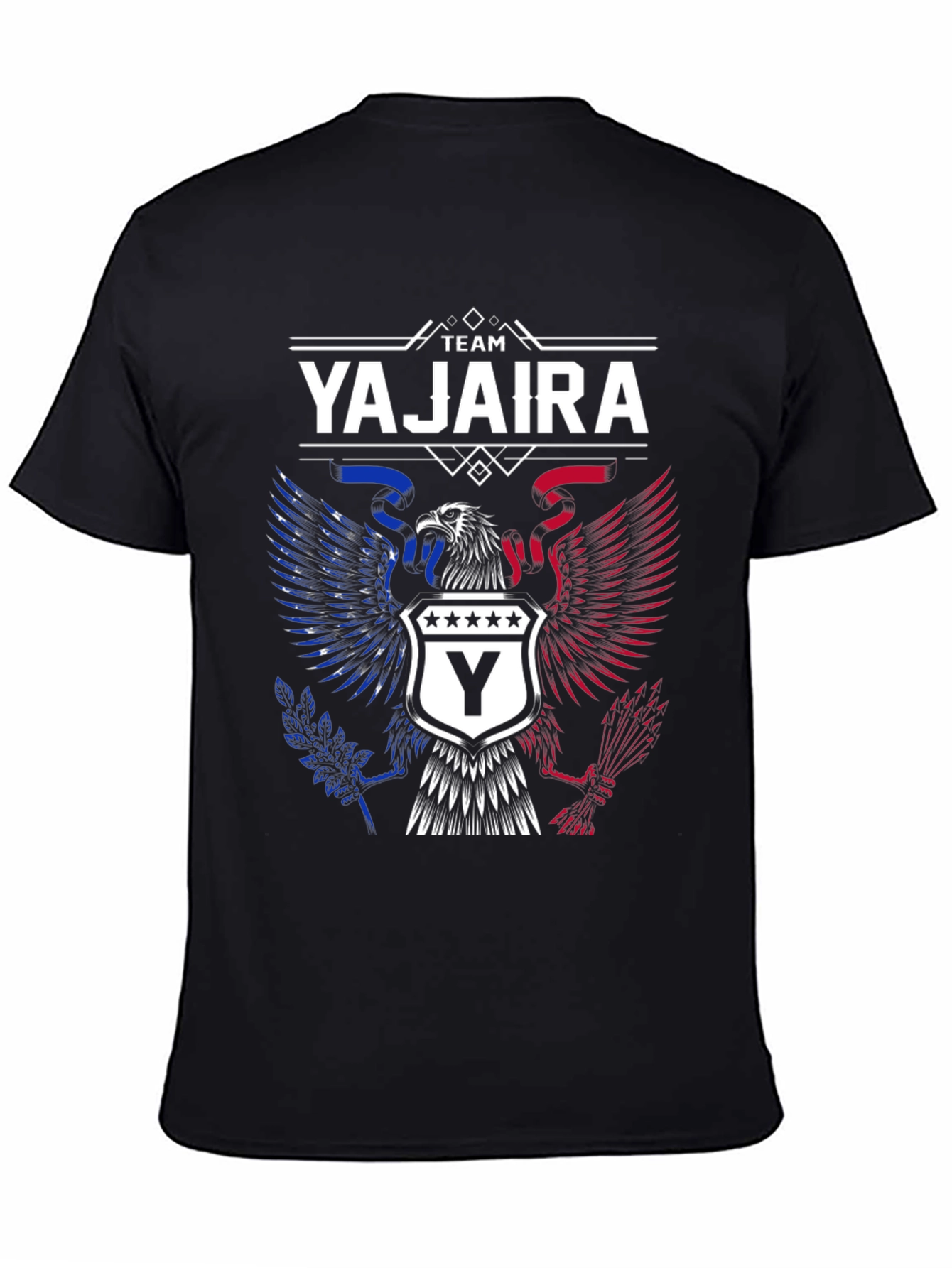 Team Yajaira Eagle Graphic Black T-Shirt