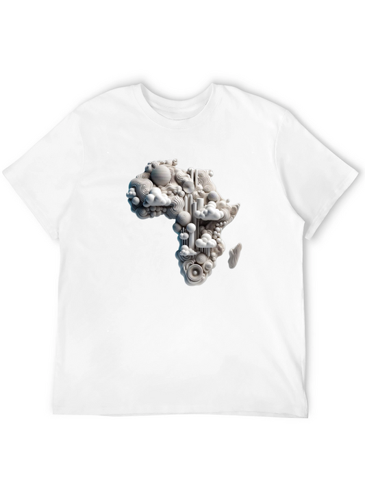Abstract Africa Graphic Tee - Black