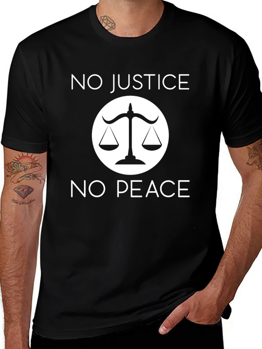 No Justice No Peace Graphic Tee - Social Justice T-Shirt