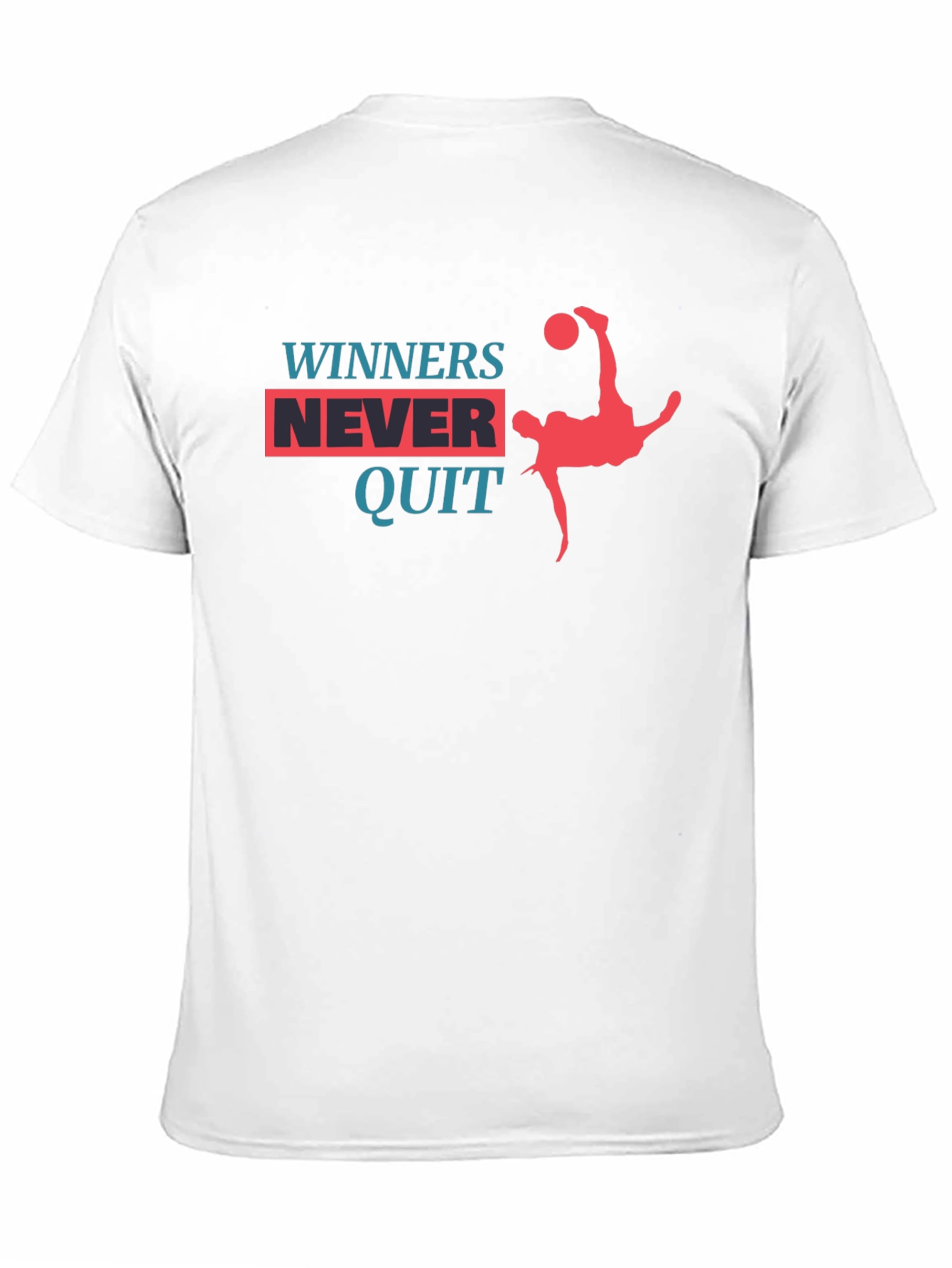 Winners Never Quit Graphic Tee - Black