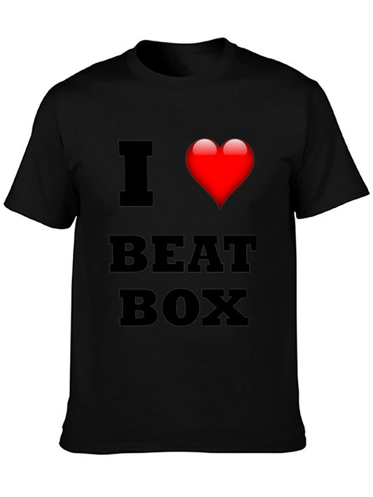 I Heart Beat Box Graphic Tee - Stylish Music Lover T-Shirt