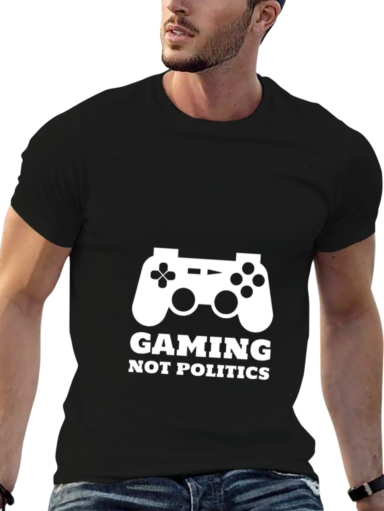 Gaming Not Politics Black T-Shirt