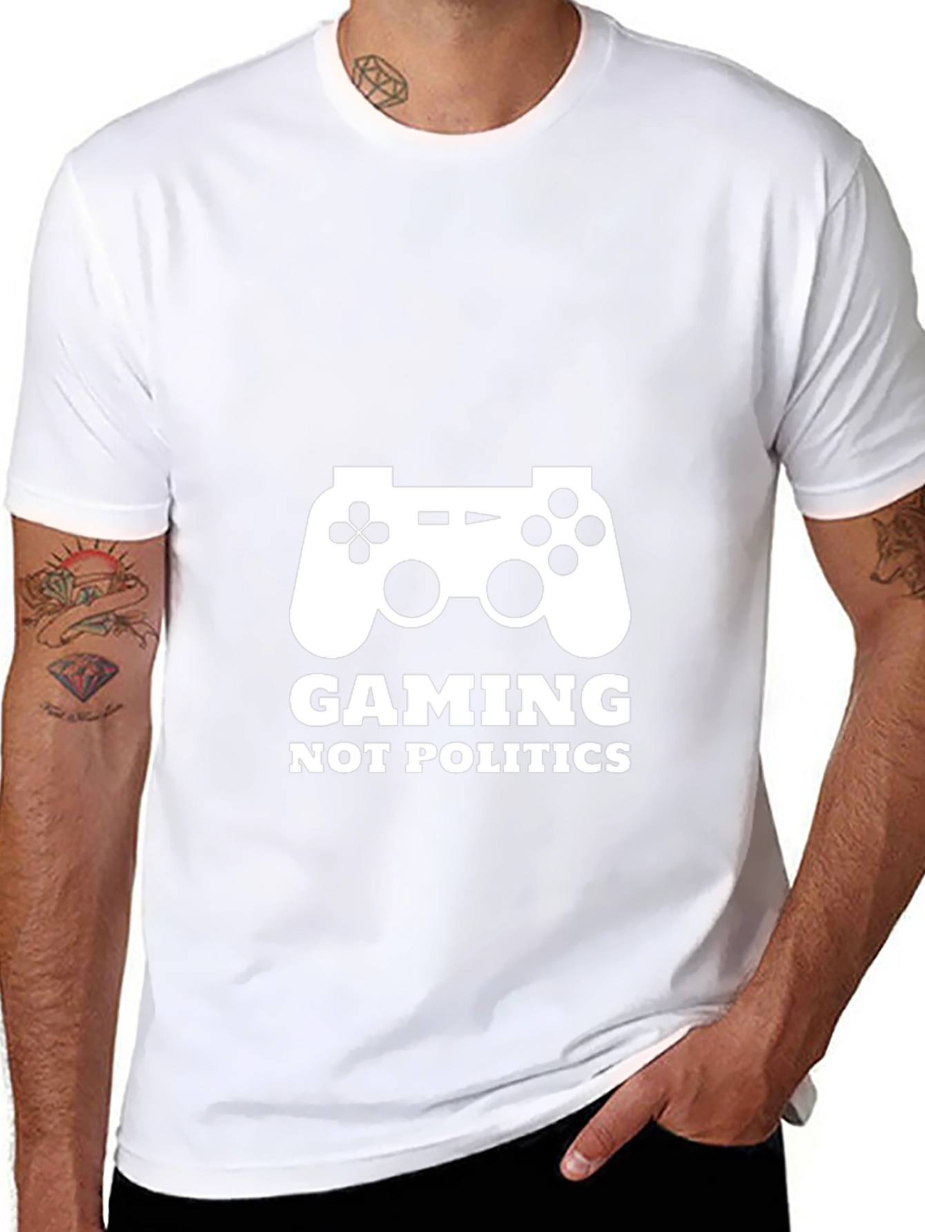 Gaming Not Politics Black T-Shirt
