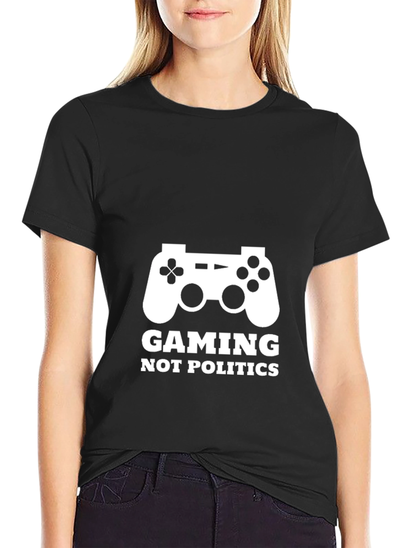 Gaming Not Politics Black T-Shirt