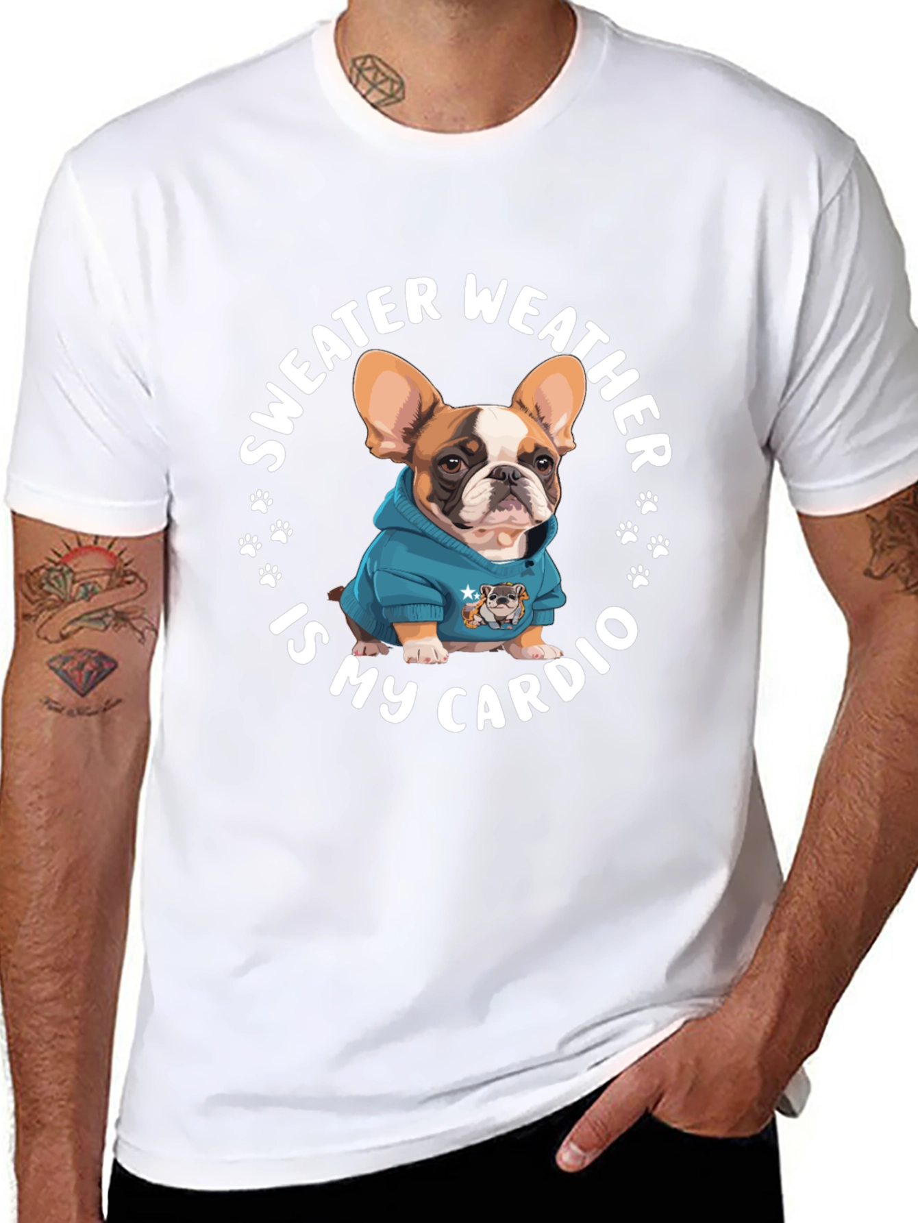 Sweater Weather French Bulldog Graphic Tee