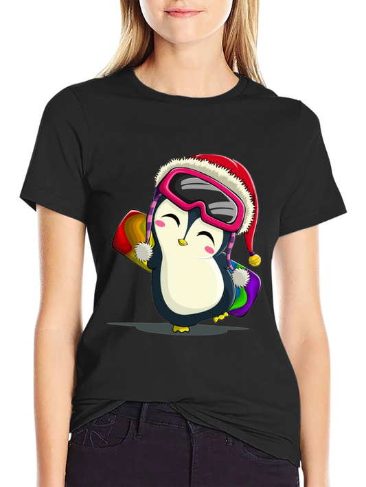 Penguin Snowboarder Graphic Tee