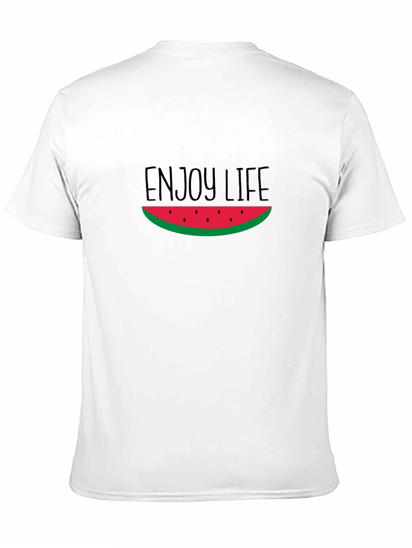 Enjoy Life Watermelon Slice Graphic Black T-Shirt