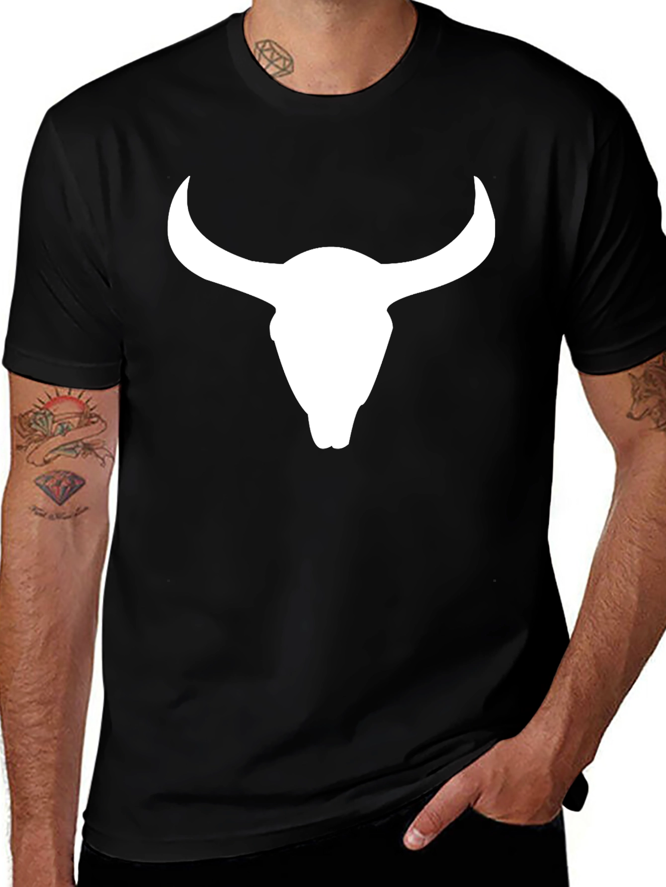 Bull Skull Graphic Tee - Classic Comfort
