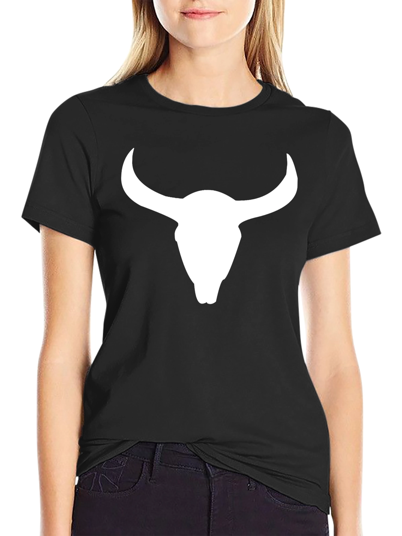 Bull Skull Graphic Tee - Classic Comfort